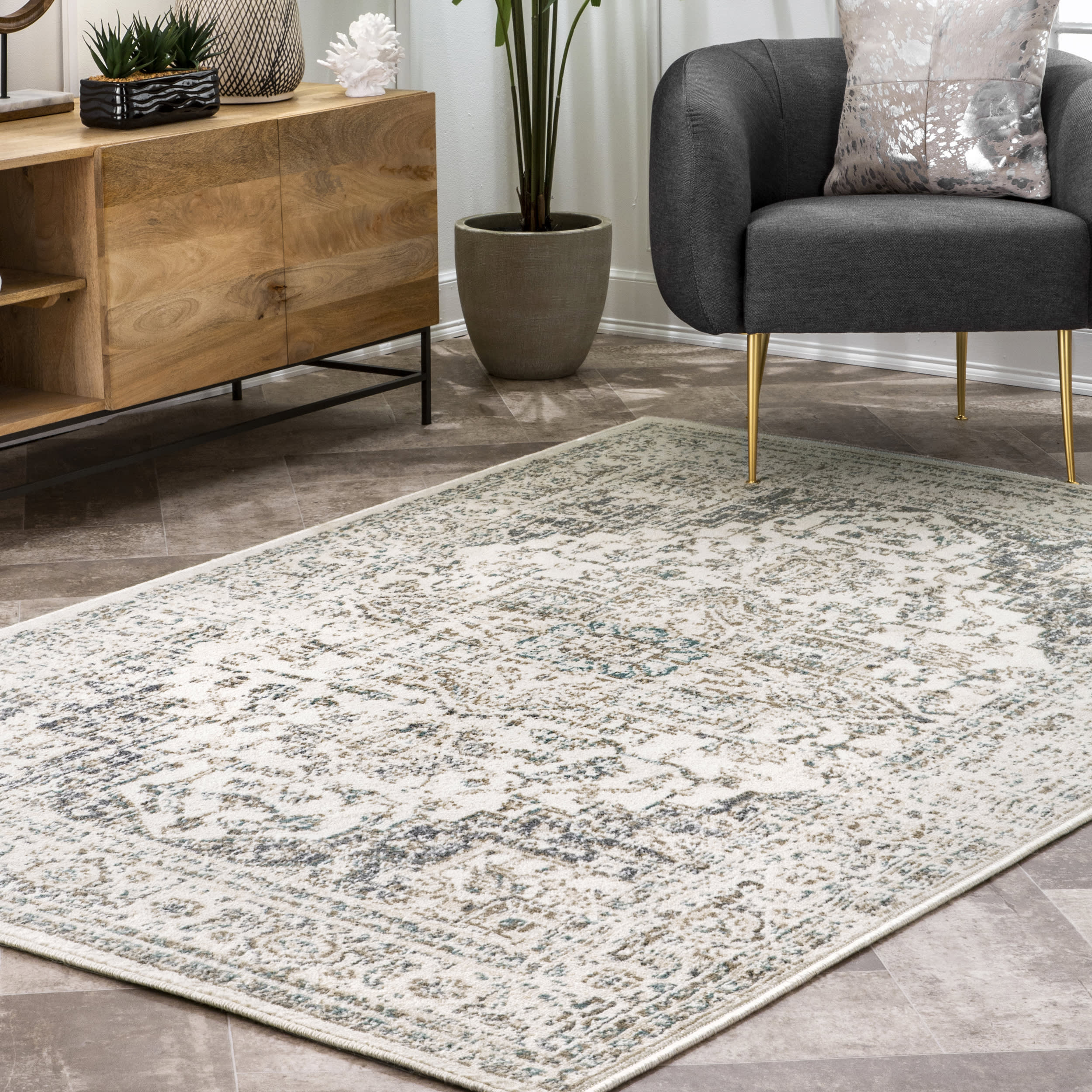 Coronet Medallion Rug | Cream - Image 2