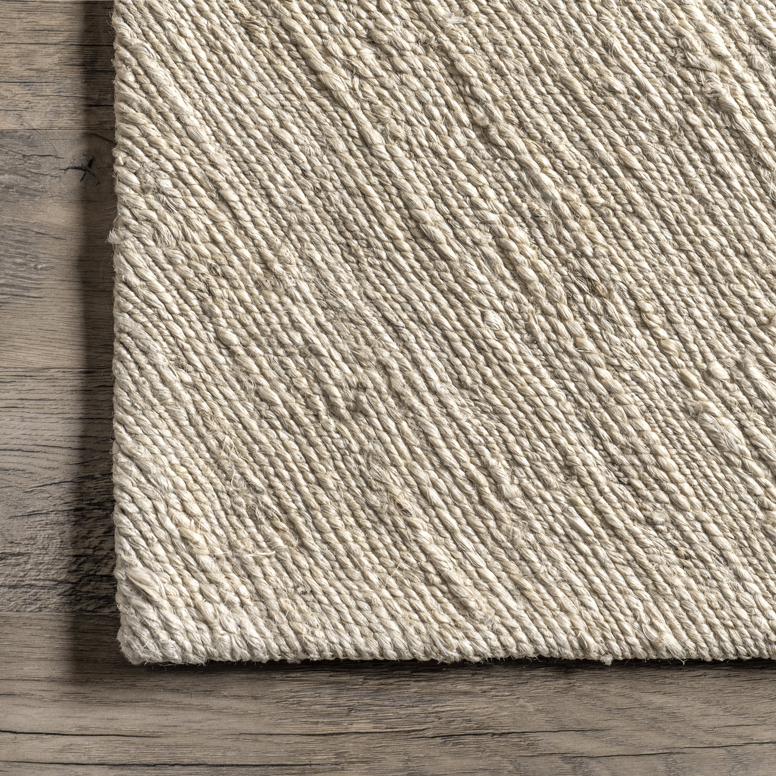 Costanza Jute Tiled Checkered Rug | Natural - Image 3