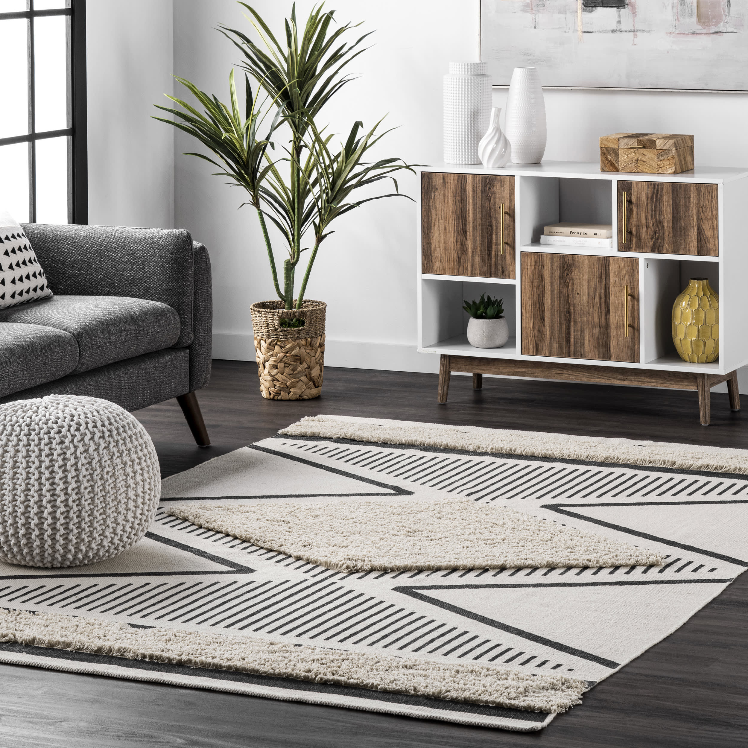 Cotton Shag Rug | Beige - Image 2