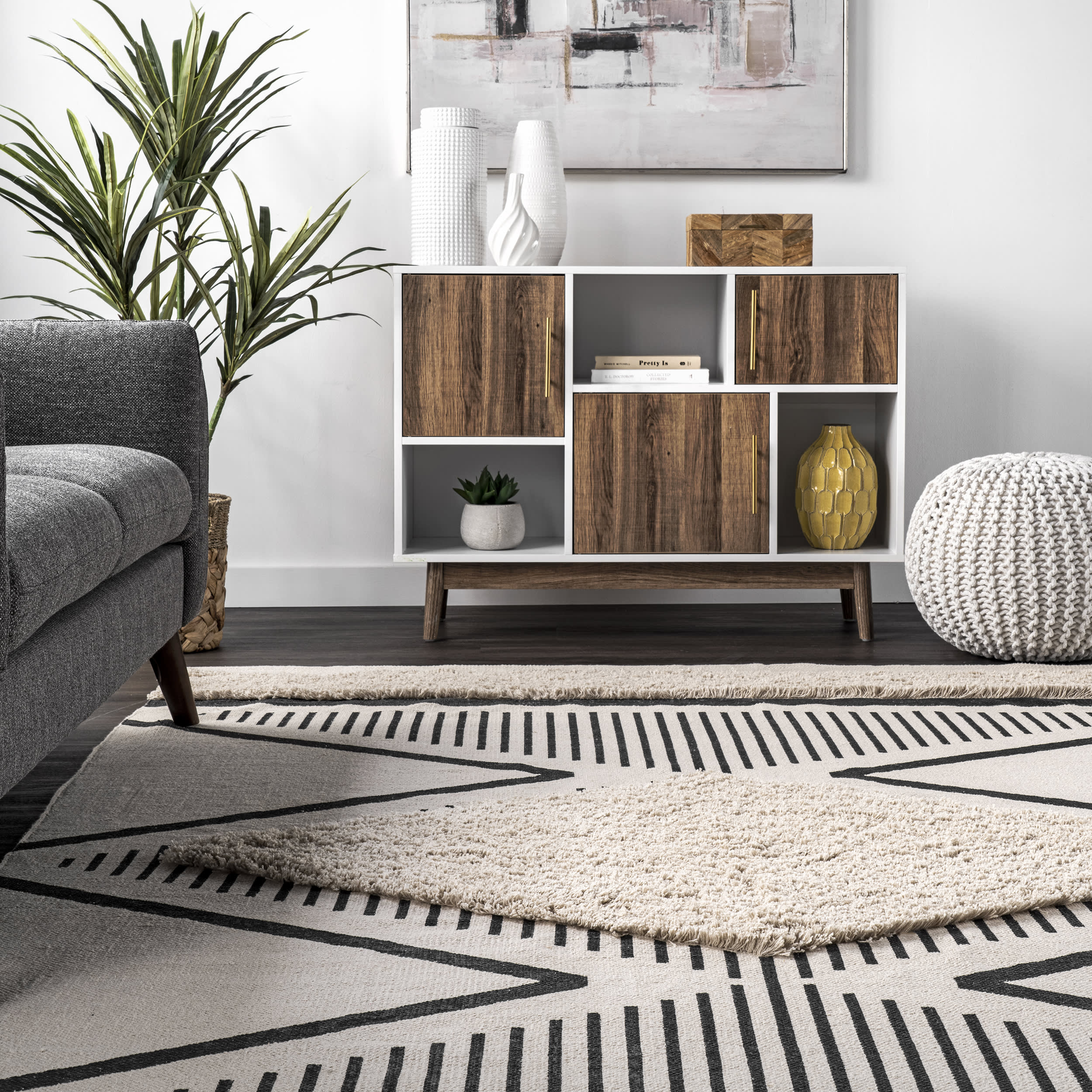 Cotton Shag Rug | Beige - Image 4