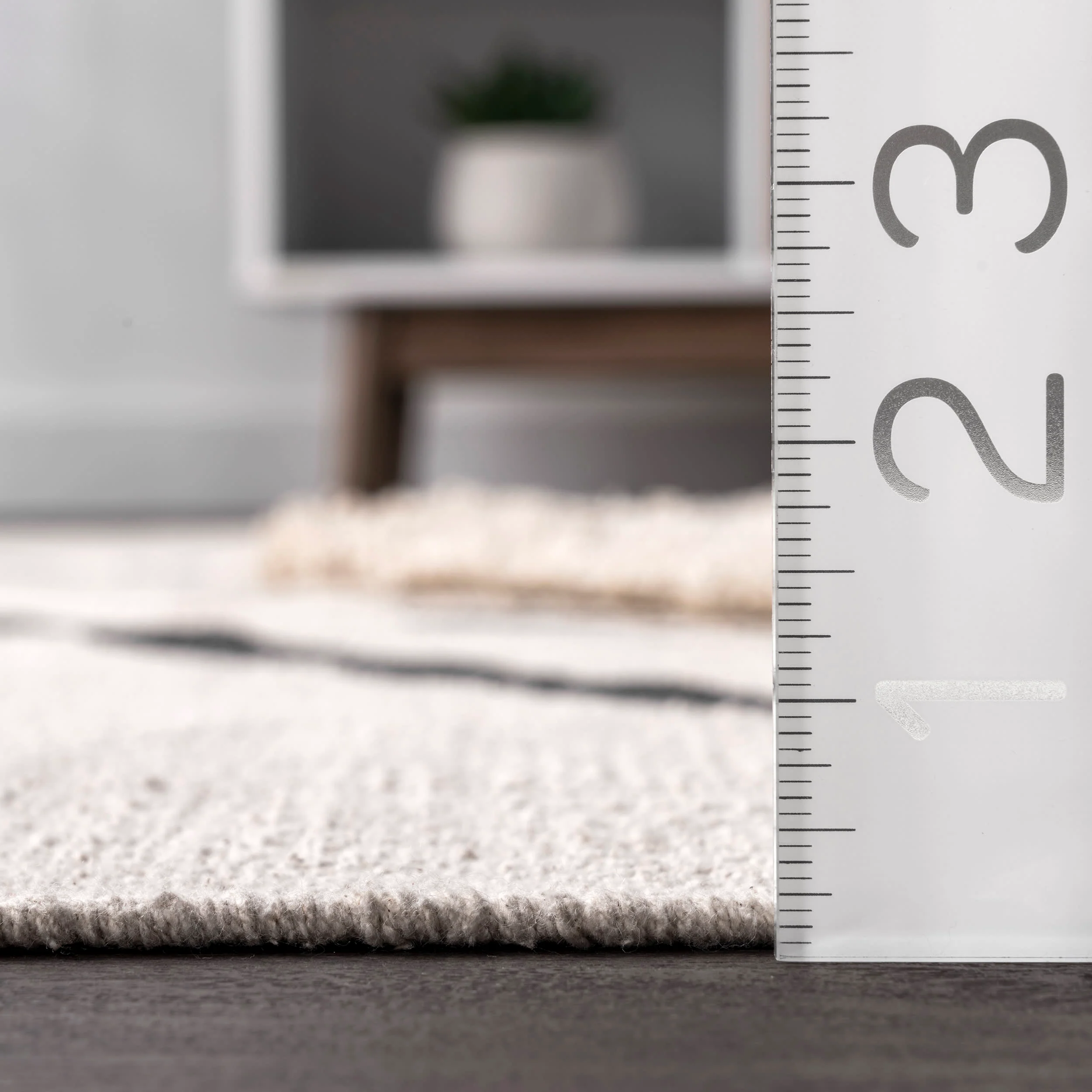 Cotton Shag Rug | Beige - Image 5