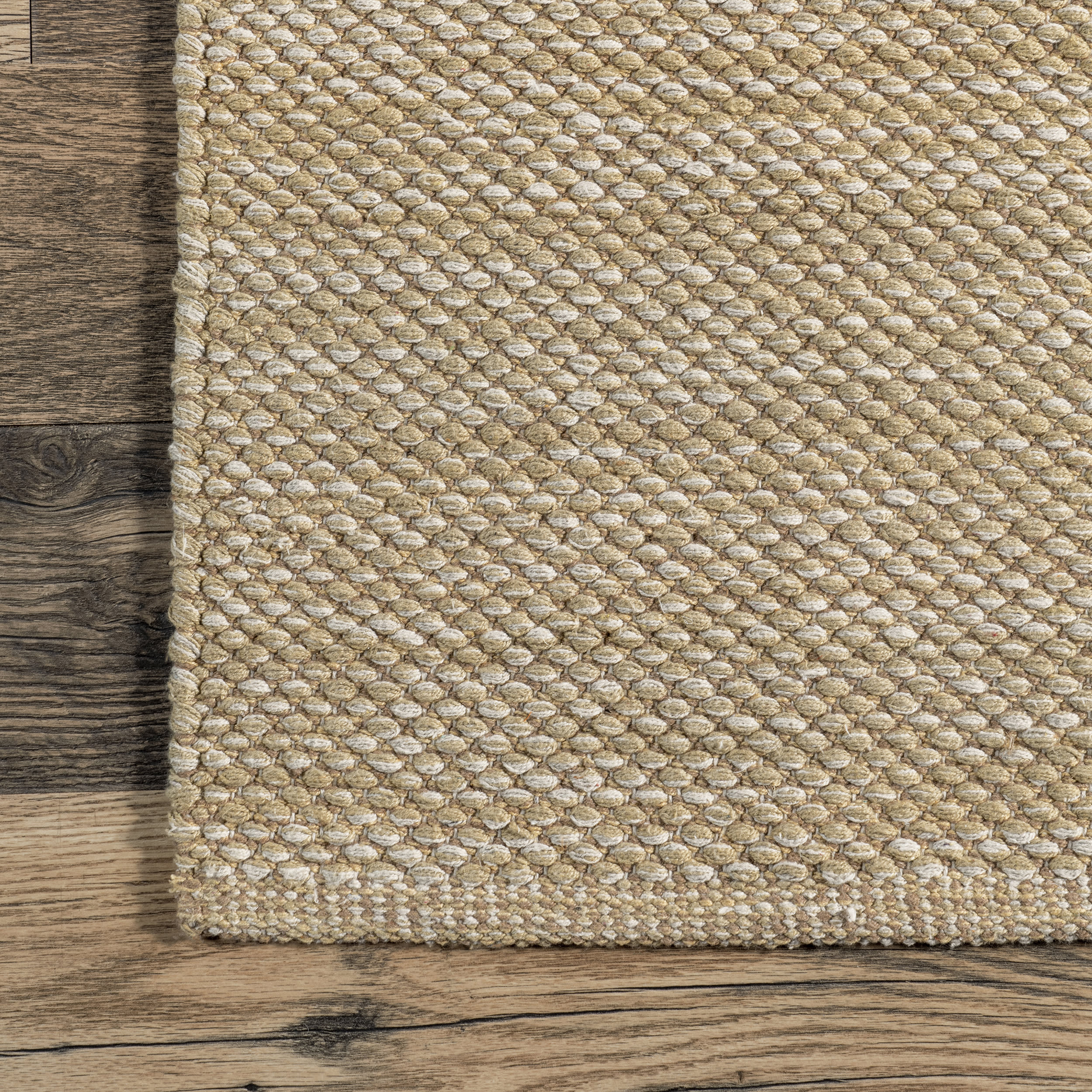 Cotton Solid Flatweave Rug | Tan - Image 3