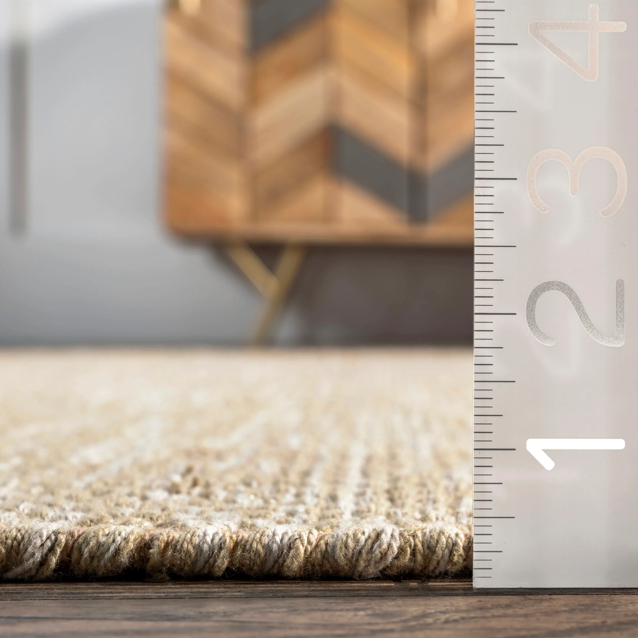 Cotton Solid Flatweave Rug | Tan - Image 4