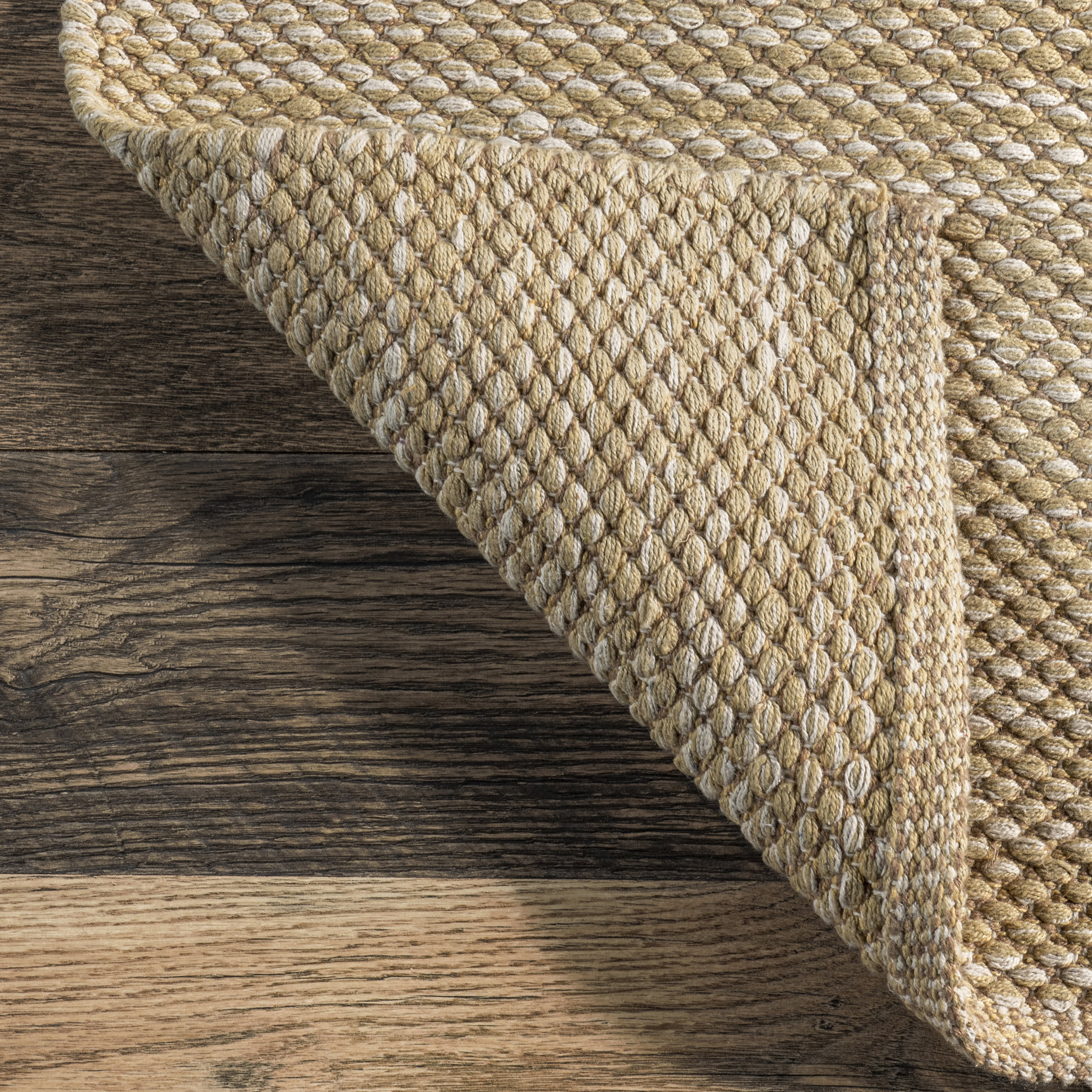 Cotton Solid Flatweave Rug | Tan - Image 5