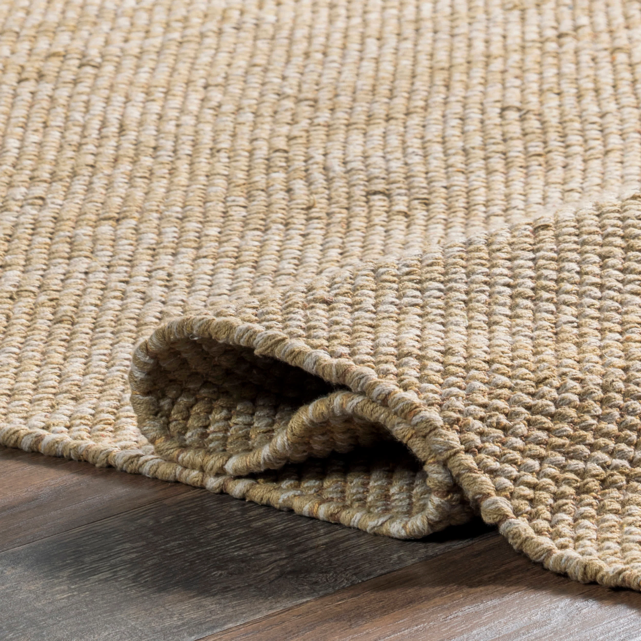 Cotton Solid Flatweave Rug | Tan - Image 7