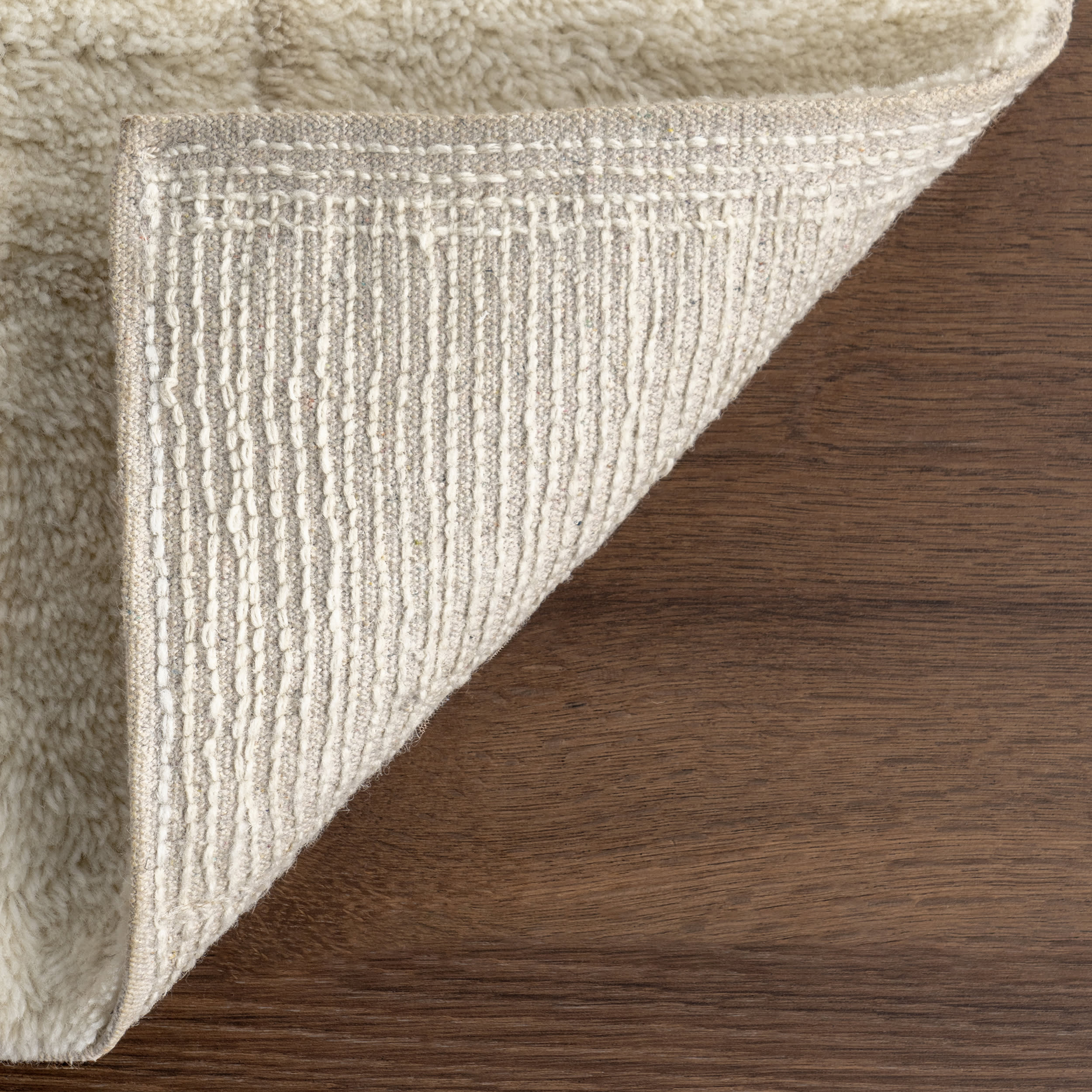 Cove Checked Wool Rug | Ivory - Image 6