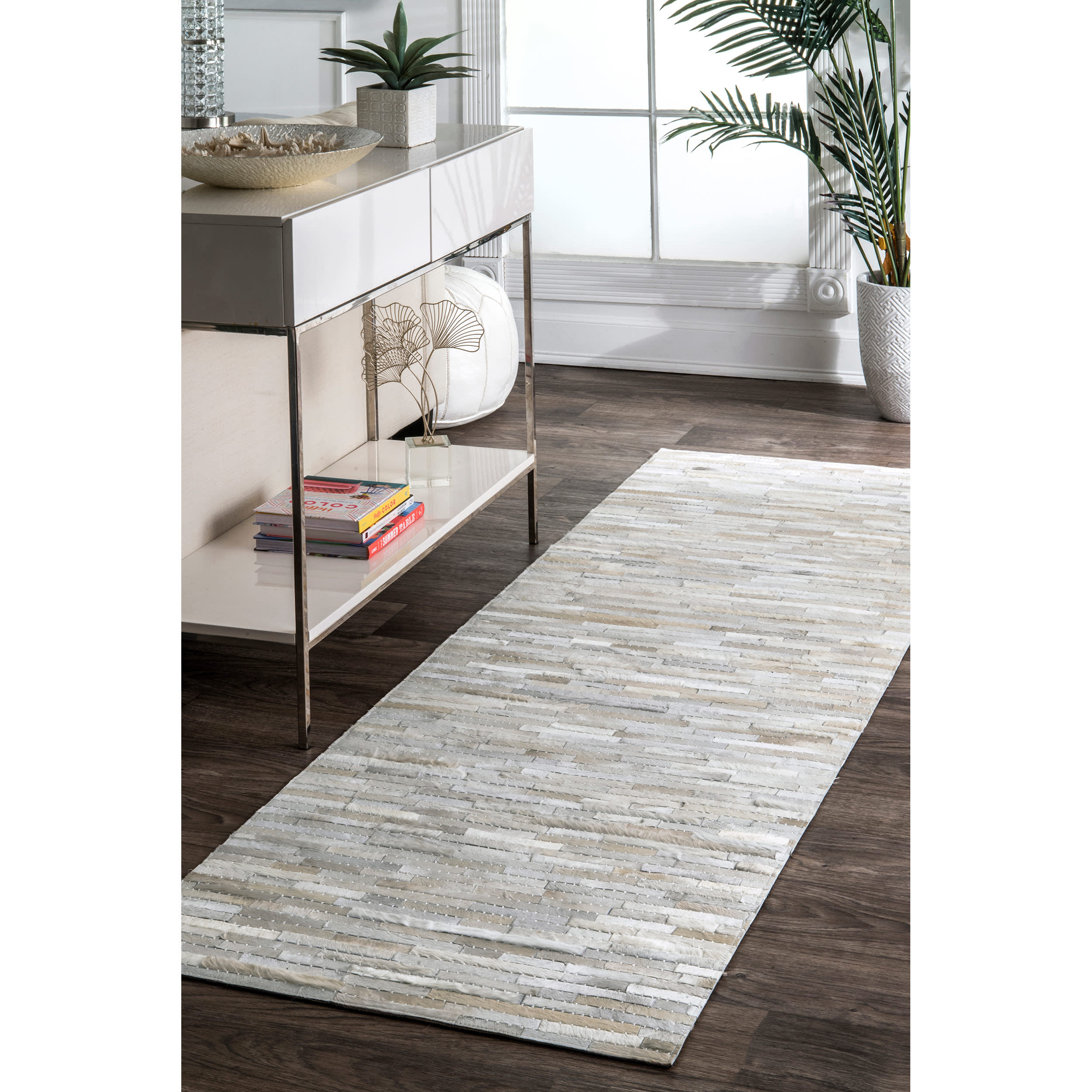 Cow Hide Patchwork II Rug | Beige - Image 2