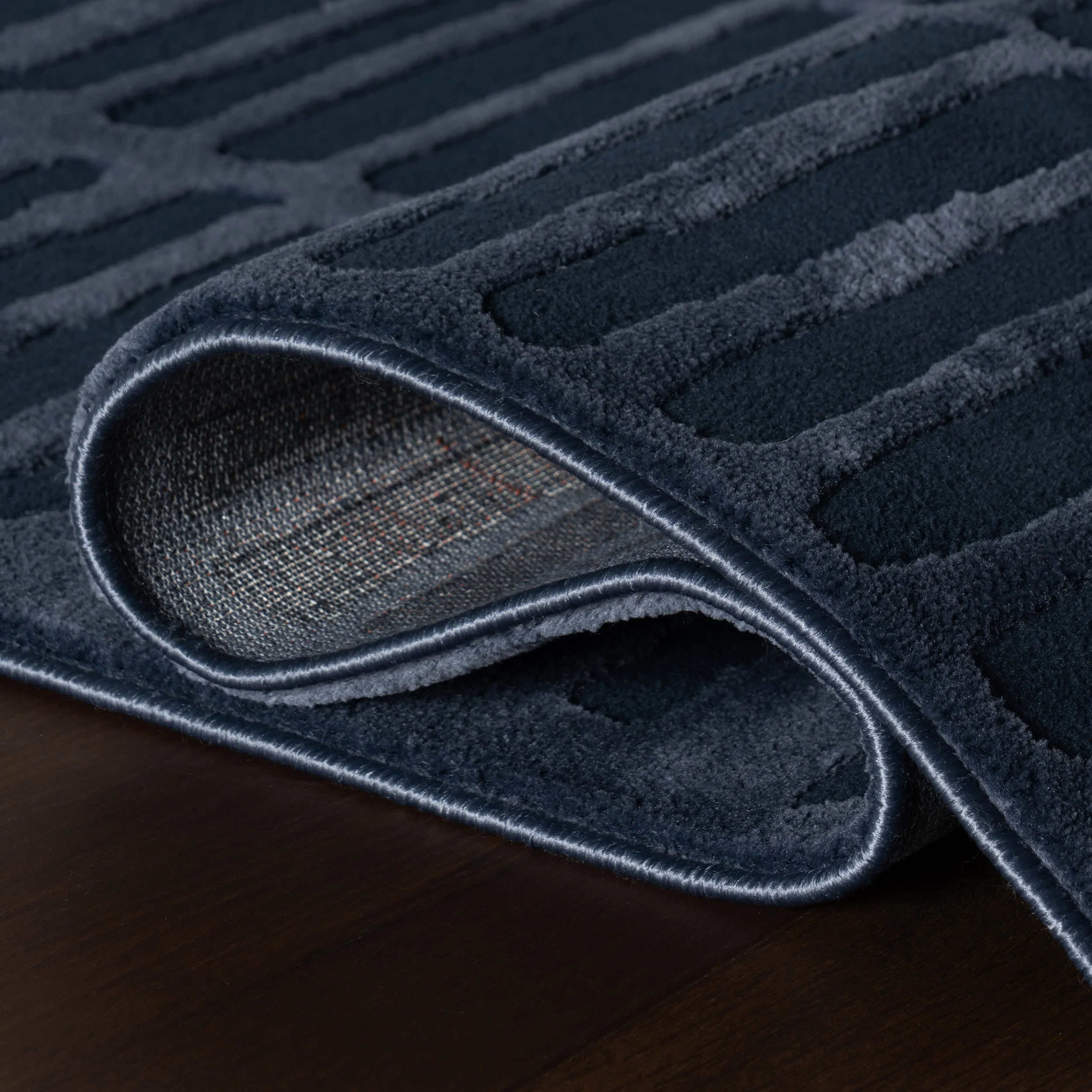 Cranbury Plush Textured Washable Rug | Blue - Image 10