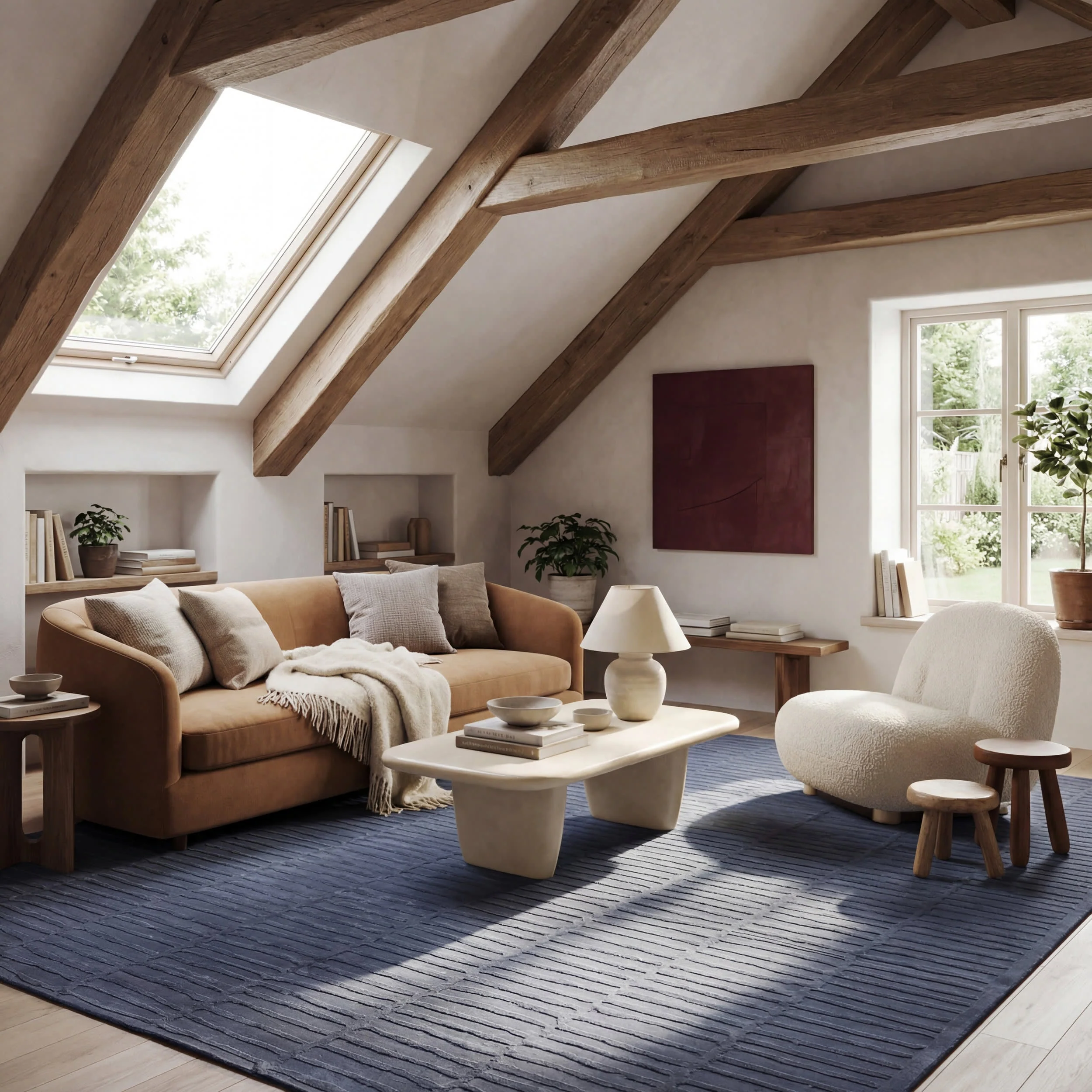 Cranbury Plush Textured Washable Rug | Blue - Image 2