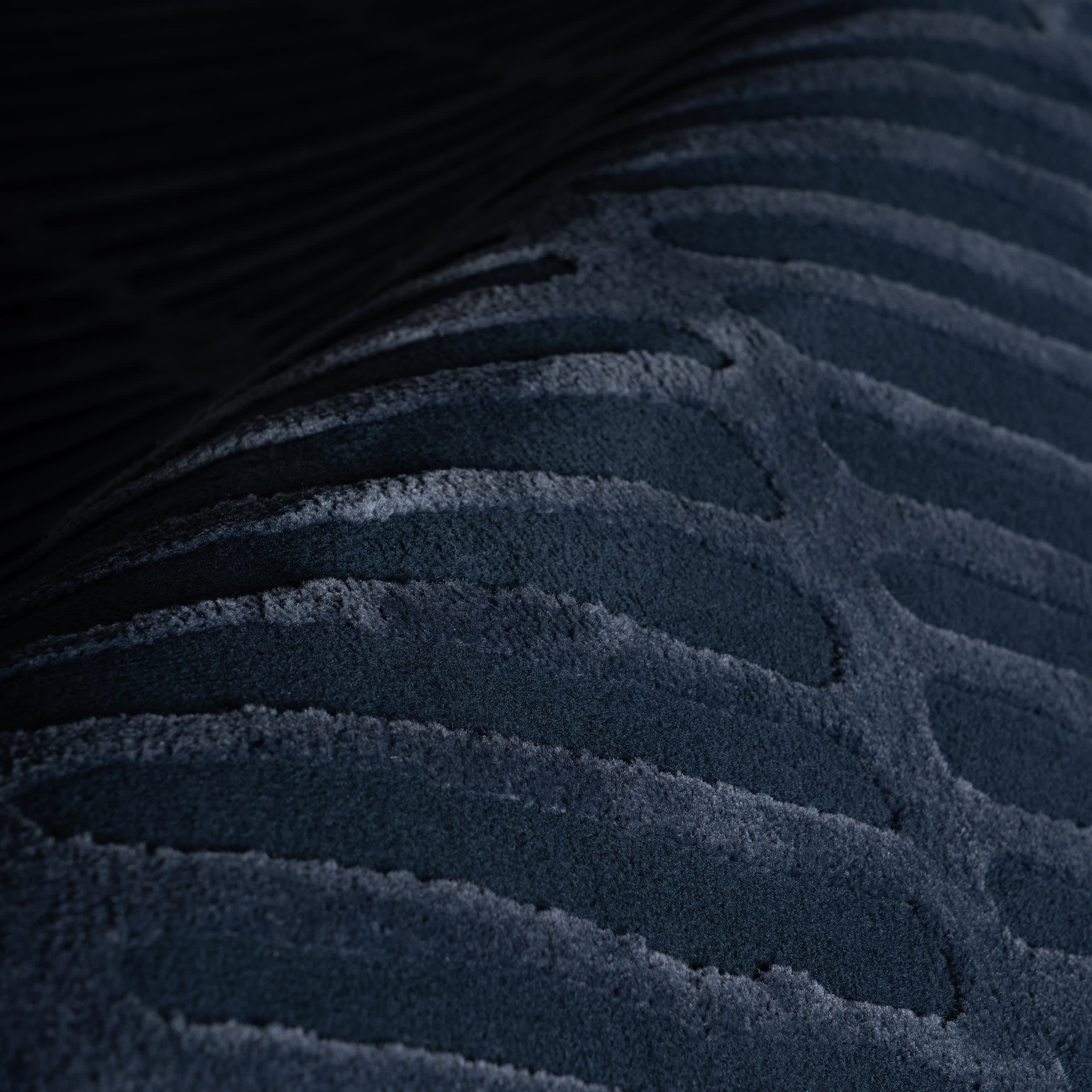 Cranbury Plush Textured Washable Rug | Blue - Image 3