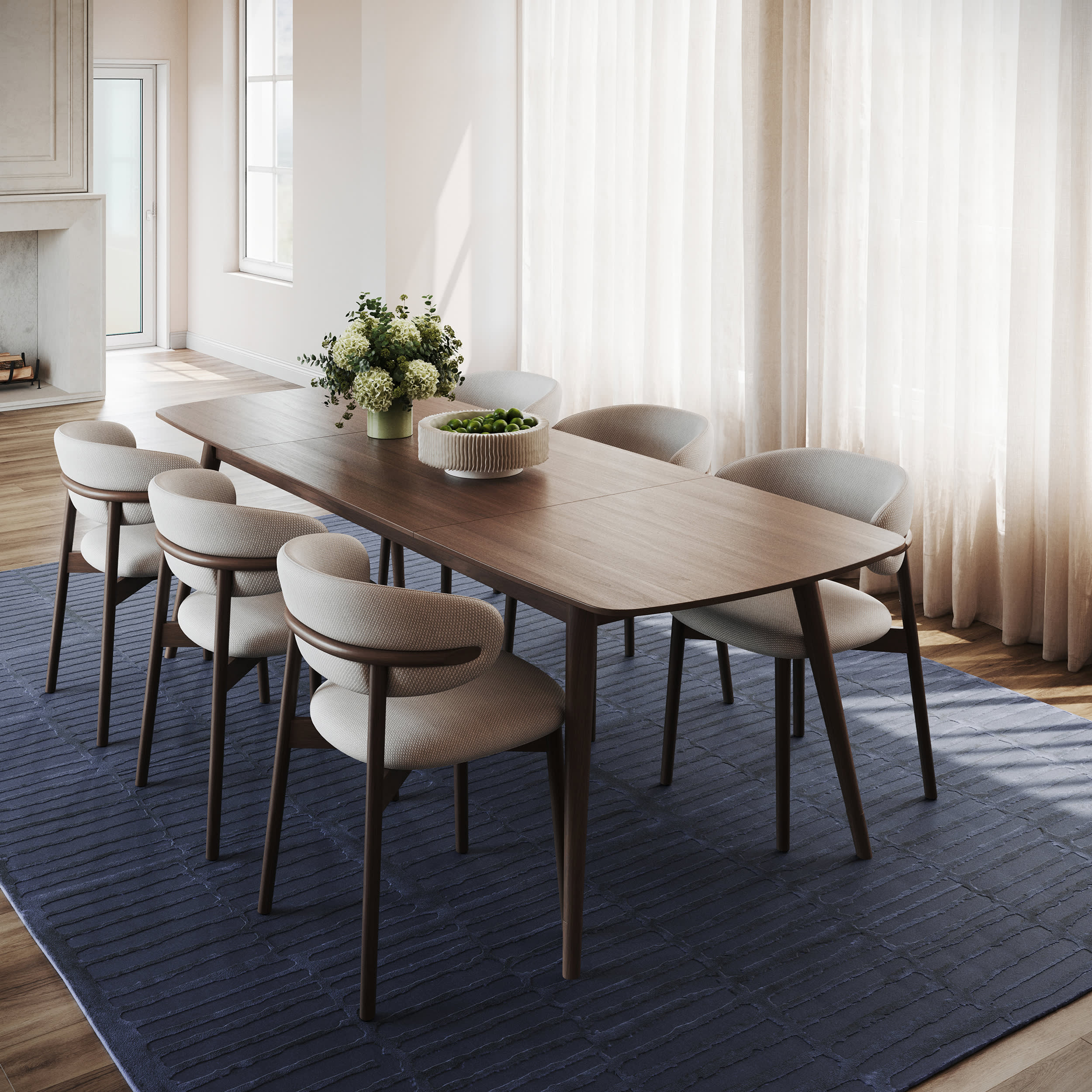 Cranbury Plush Textured Washable Rug | Blue - Image 6