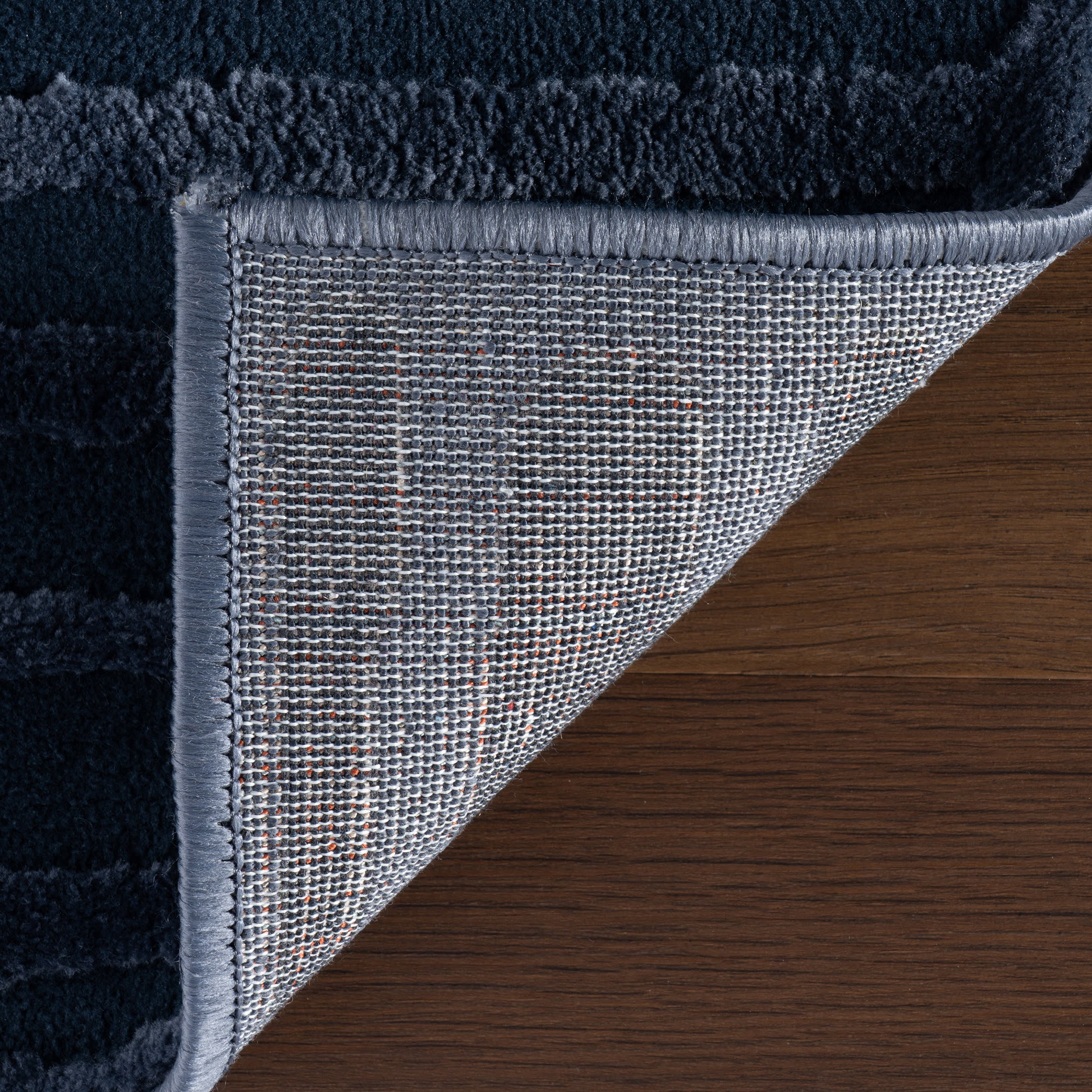 Cranbury Plush Textured Washable Rug | Blue - Image 7