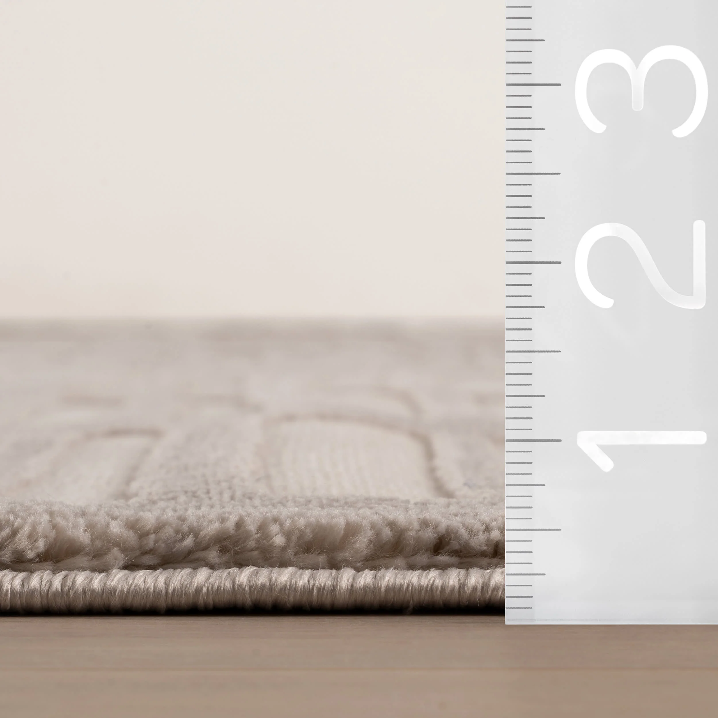 Cranbury Plush Textured Washable Rug | Cream/Grey - Image 5