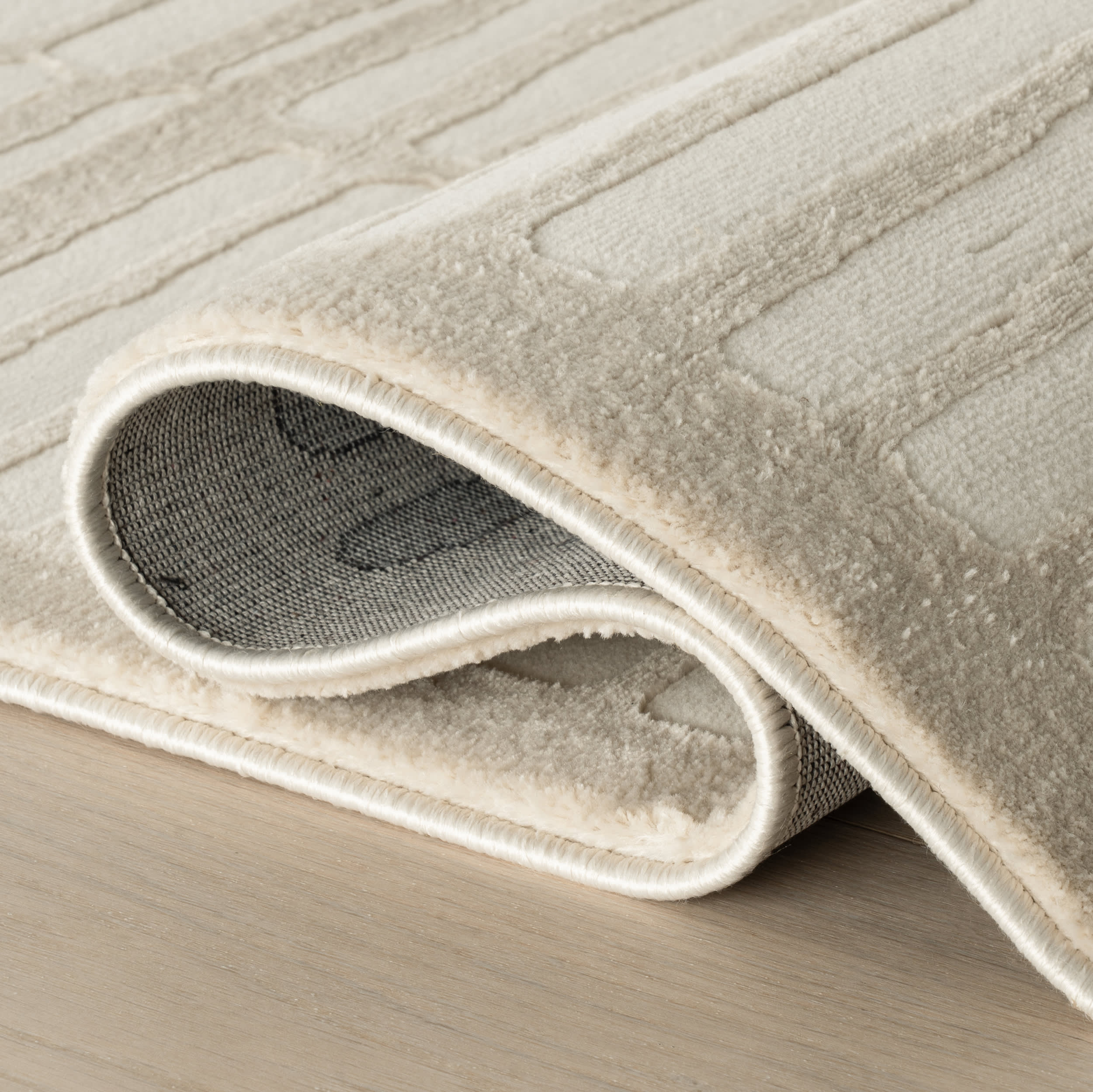 Cranbury Plush Textured Washable Rug | Cream - Image 10