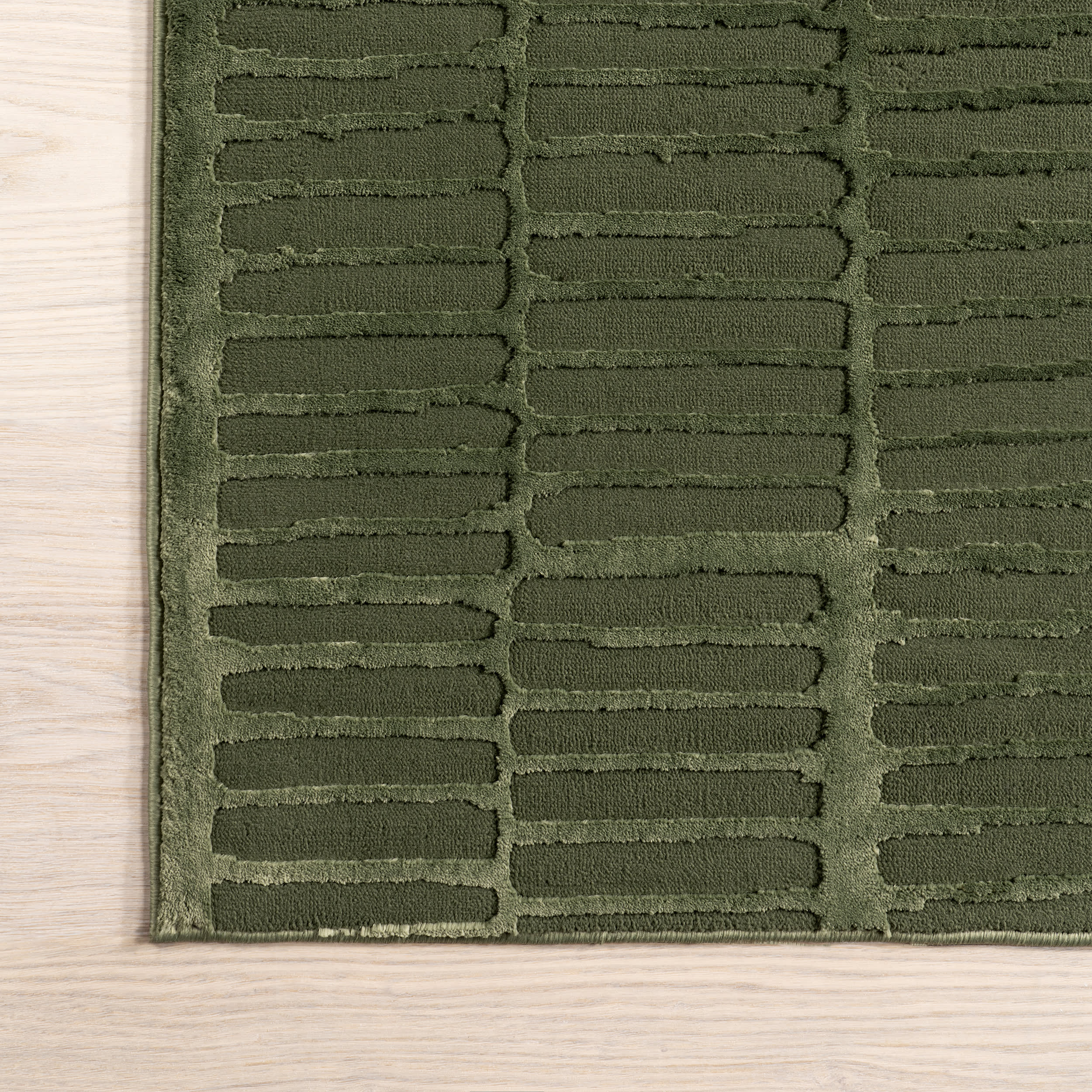 Cranbury Plush Textured Washable Rug | Green - Image 3
