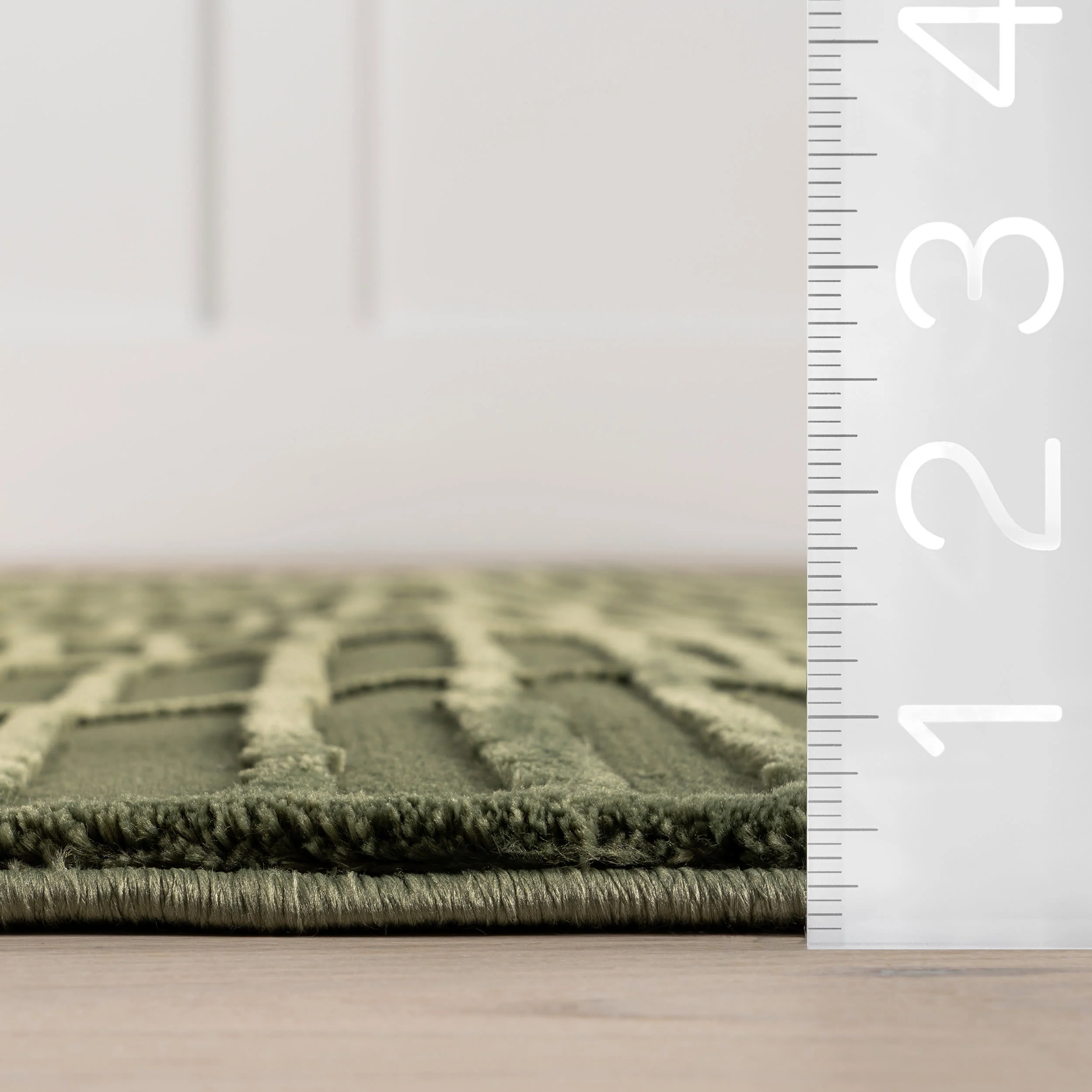 Cranbury Plush Textured Washable Rug | Green - Image 4