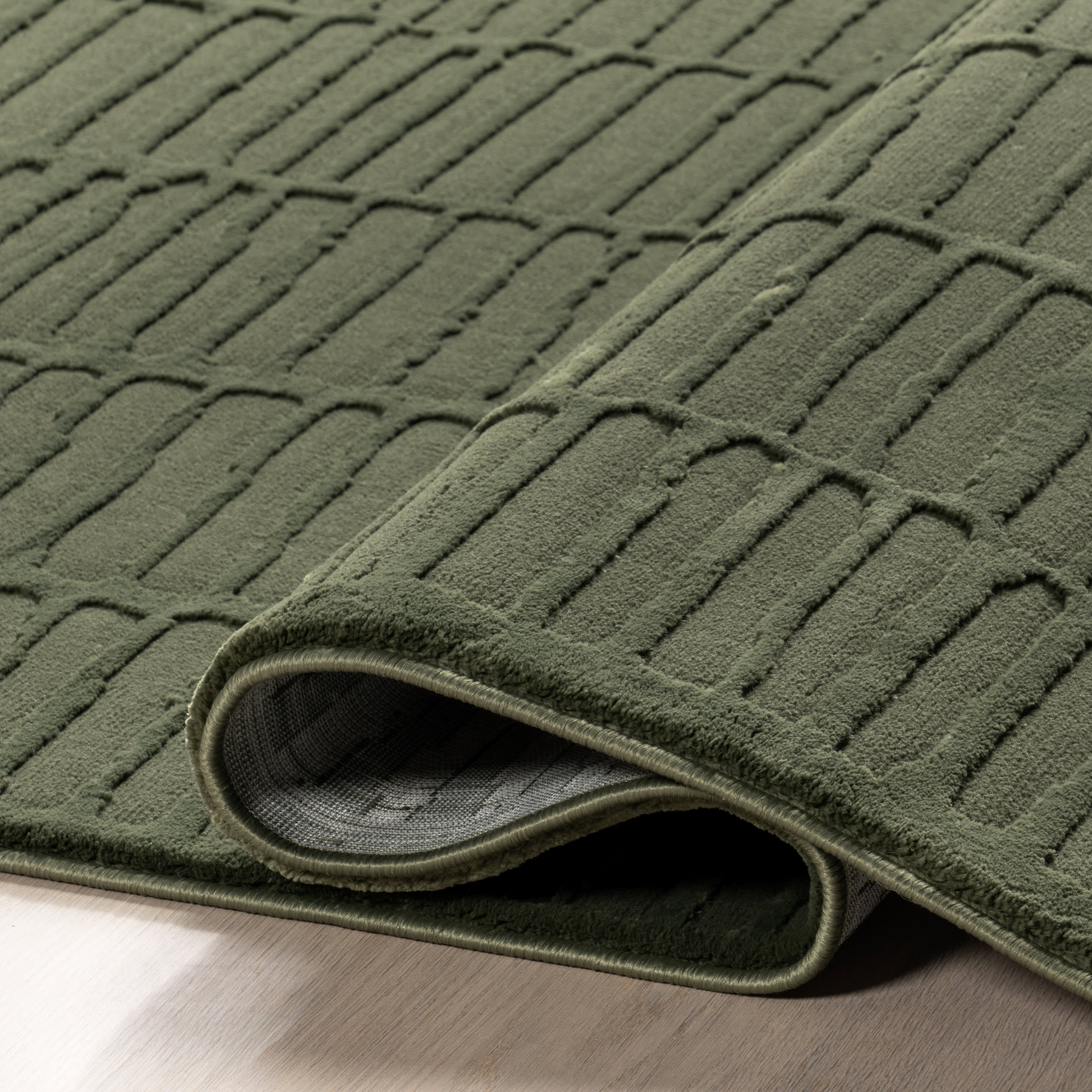 Cranbury Plush Textured Washable Rug | Green - Image 9