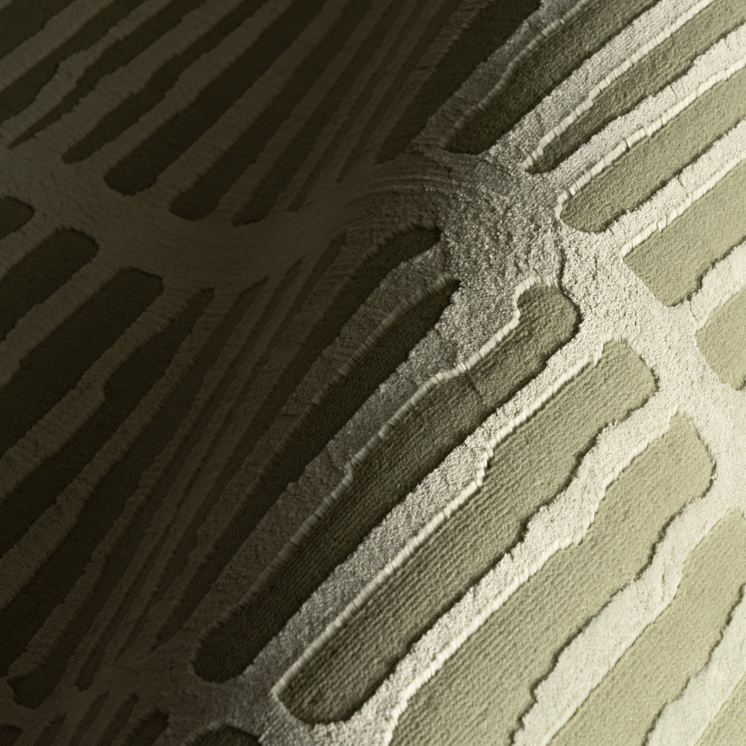 Cranbury Plush Textured Washable Rug | Light Green - Image 2