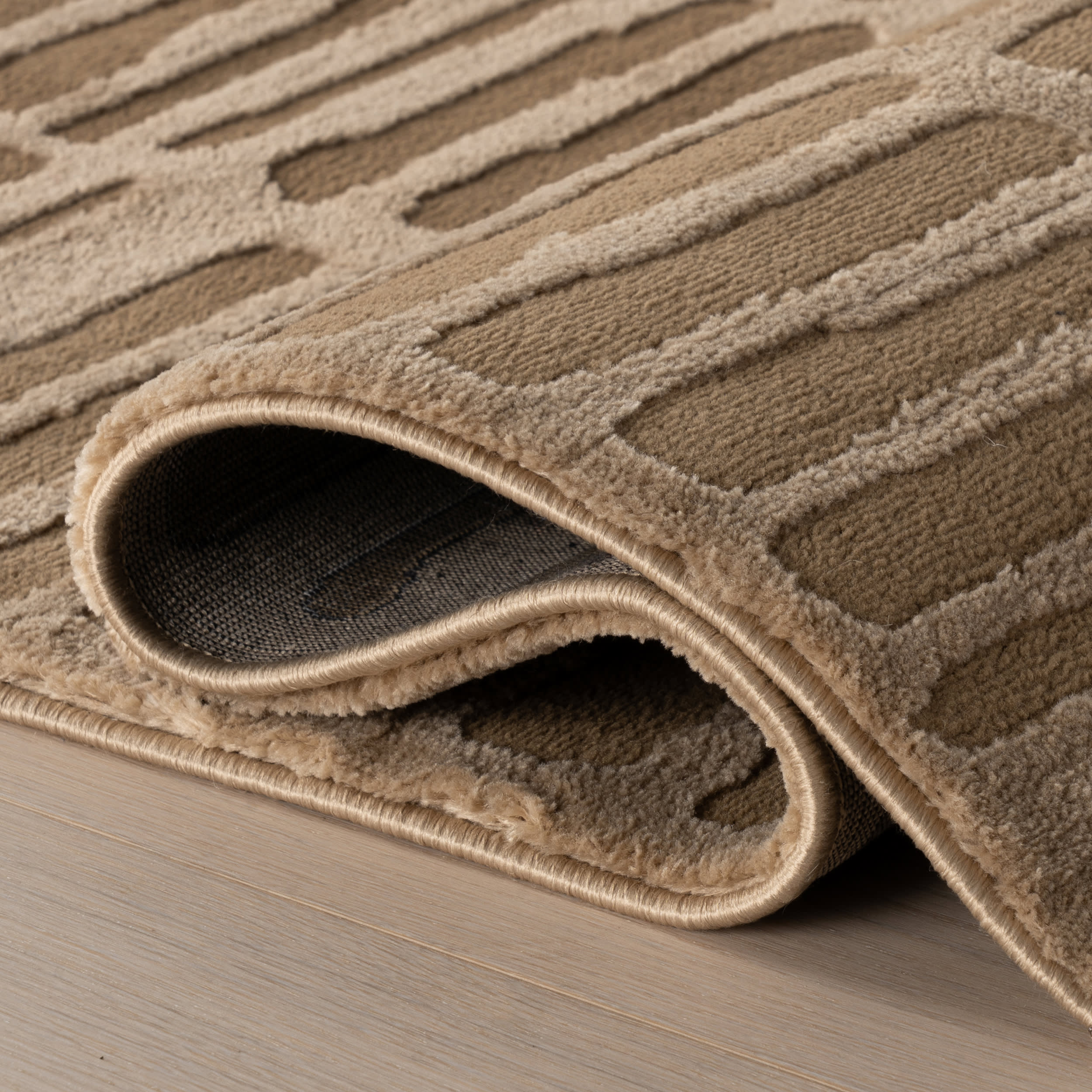 Cranbury Plush Textured Washable Rug | Sand - Image 10