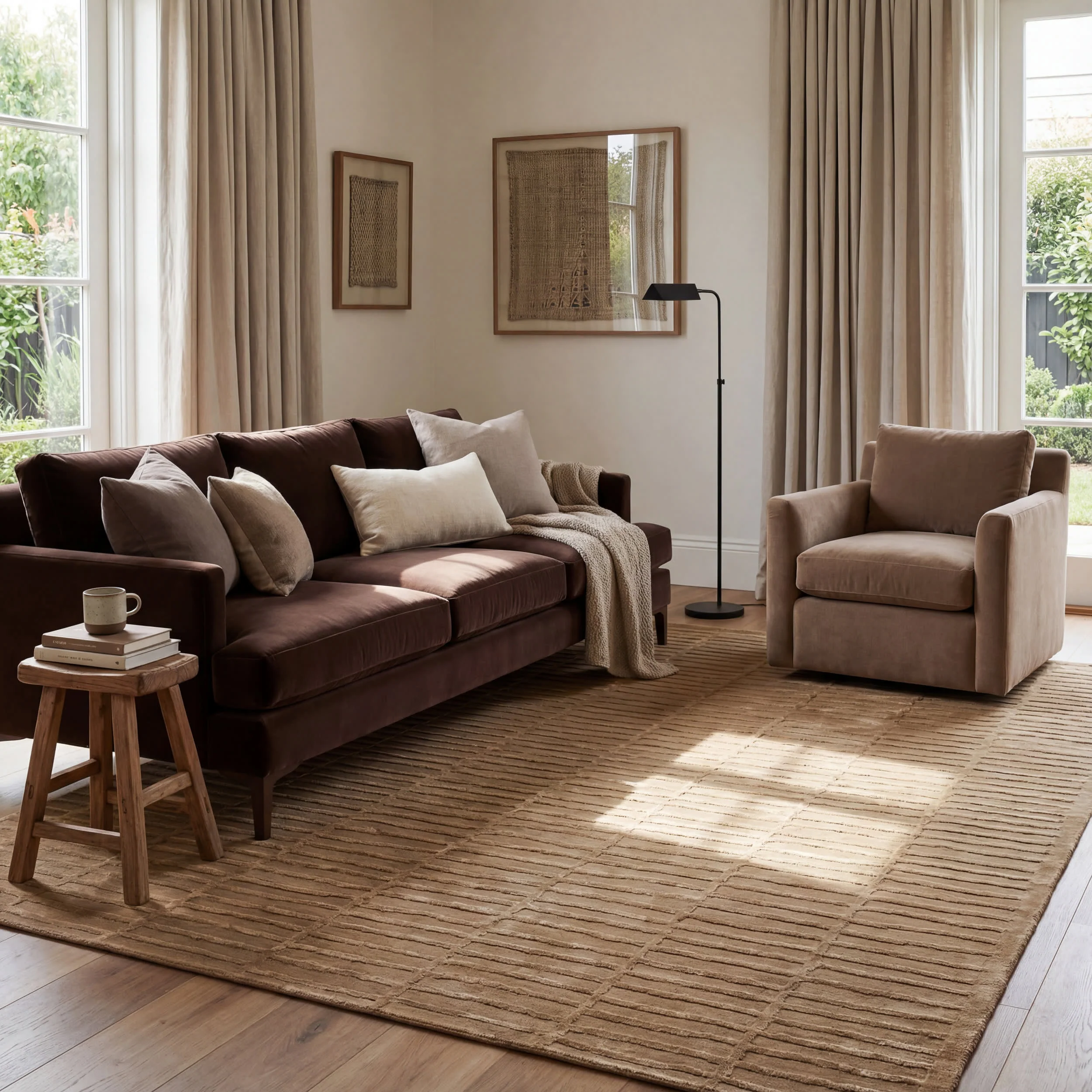 Cranbury Plush Textured Washable Rug | Sand - Image 2