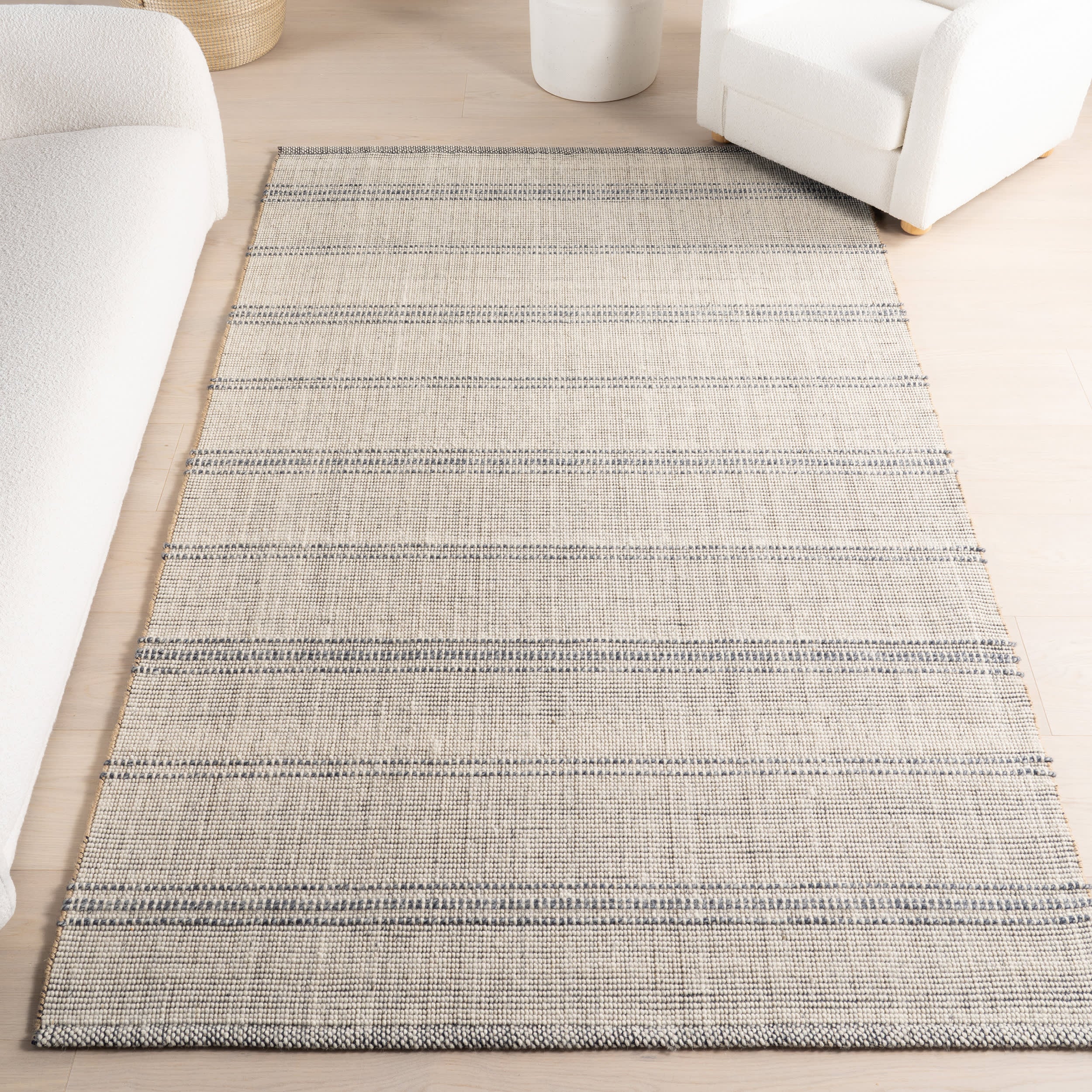 Cressida Striped Rug | Ivory - Image 2