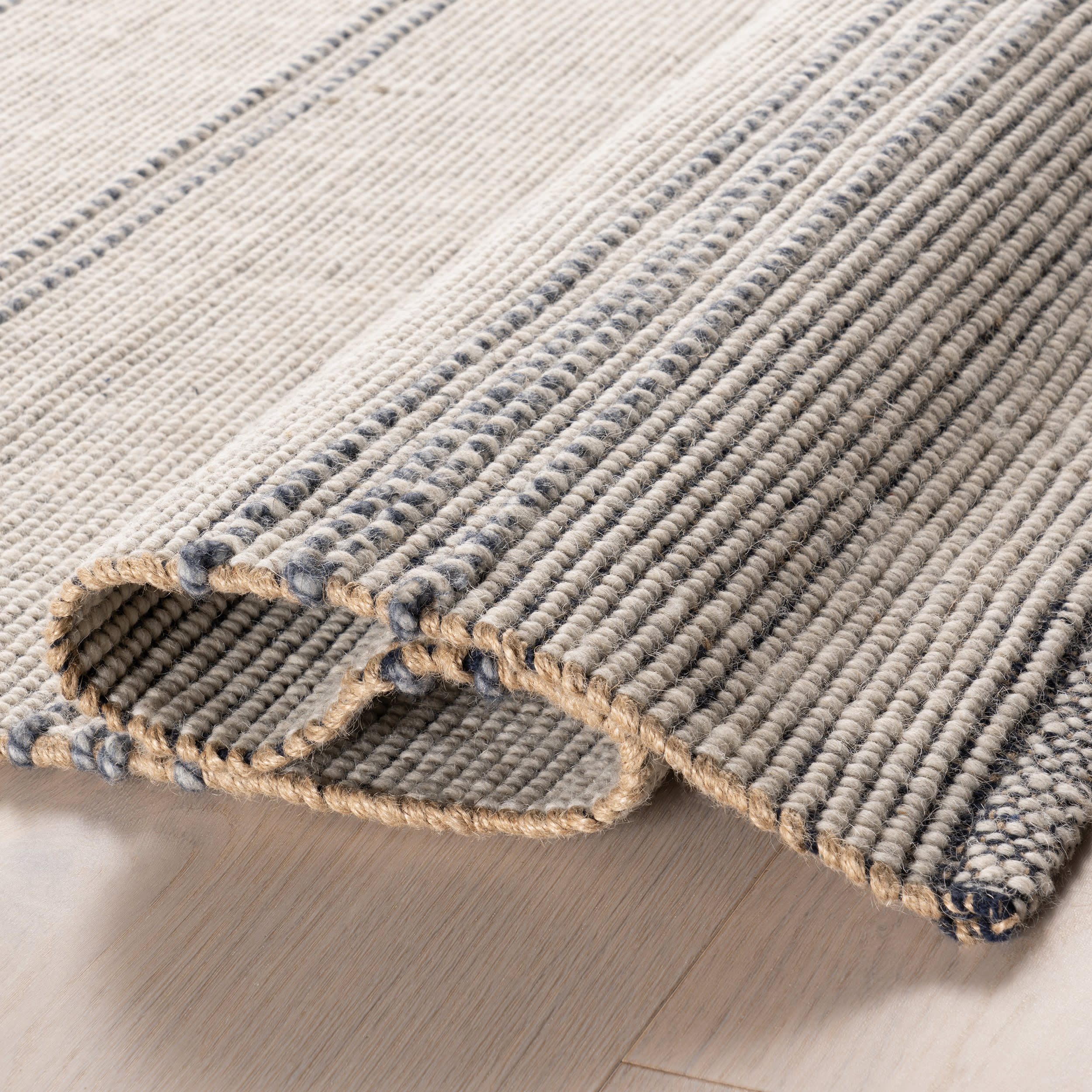 Cressida Striped Rug | Ivory - Image 9