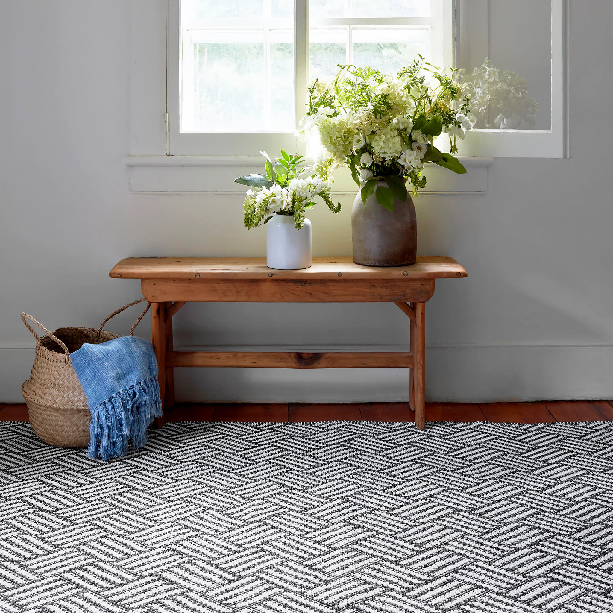 Crisscross Handwoven Indoor/Outdoor Rug | Black - Image 3