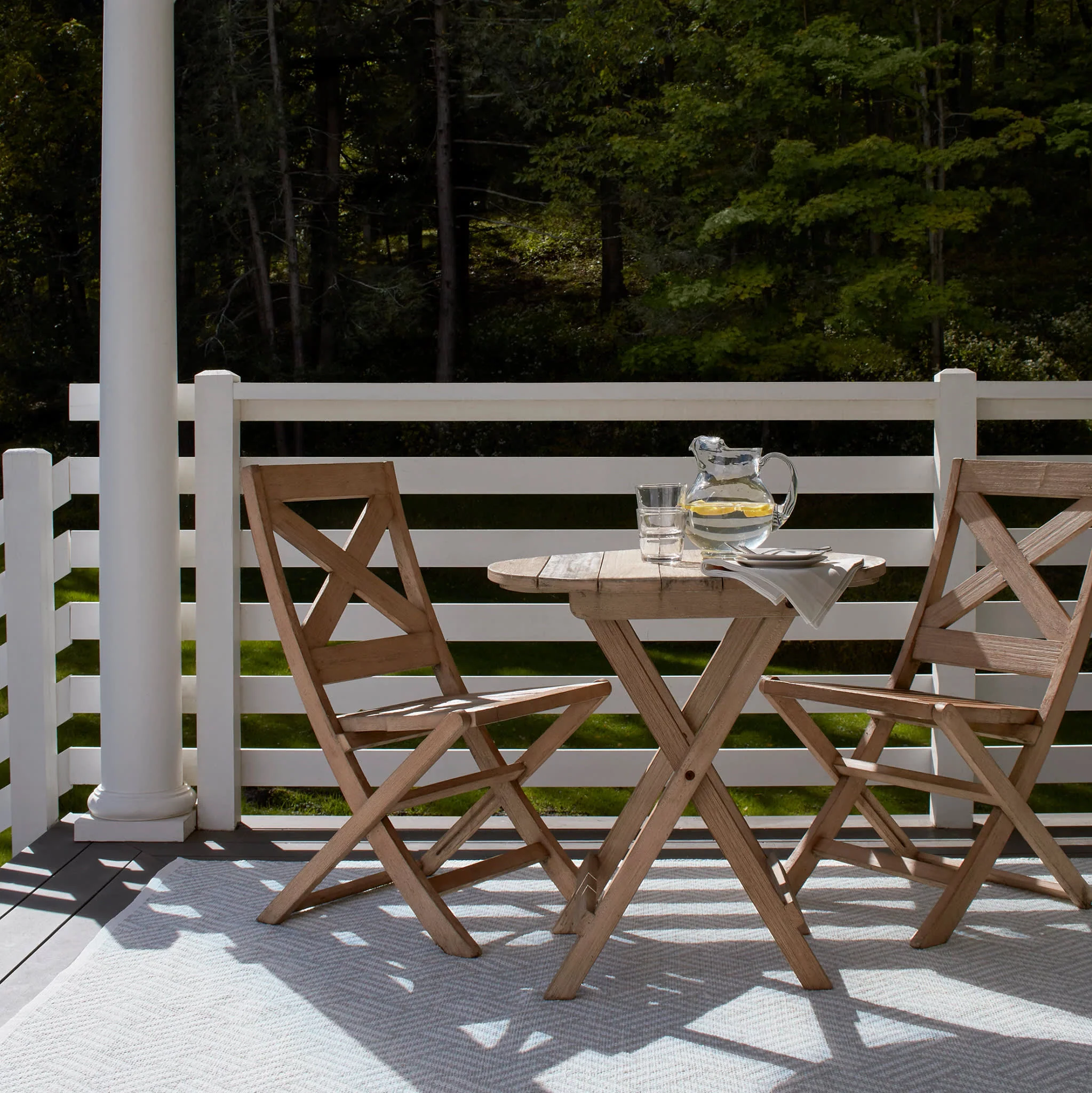 Crisscross Handwoven Indoor/Outdoor Rug | Ocean - Image 3