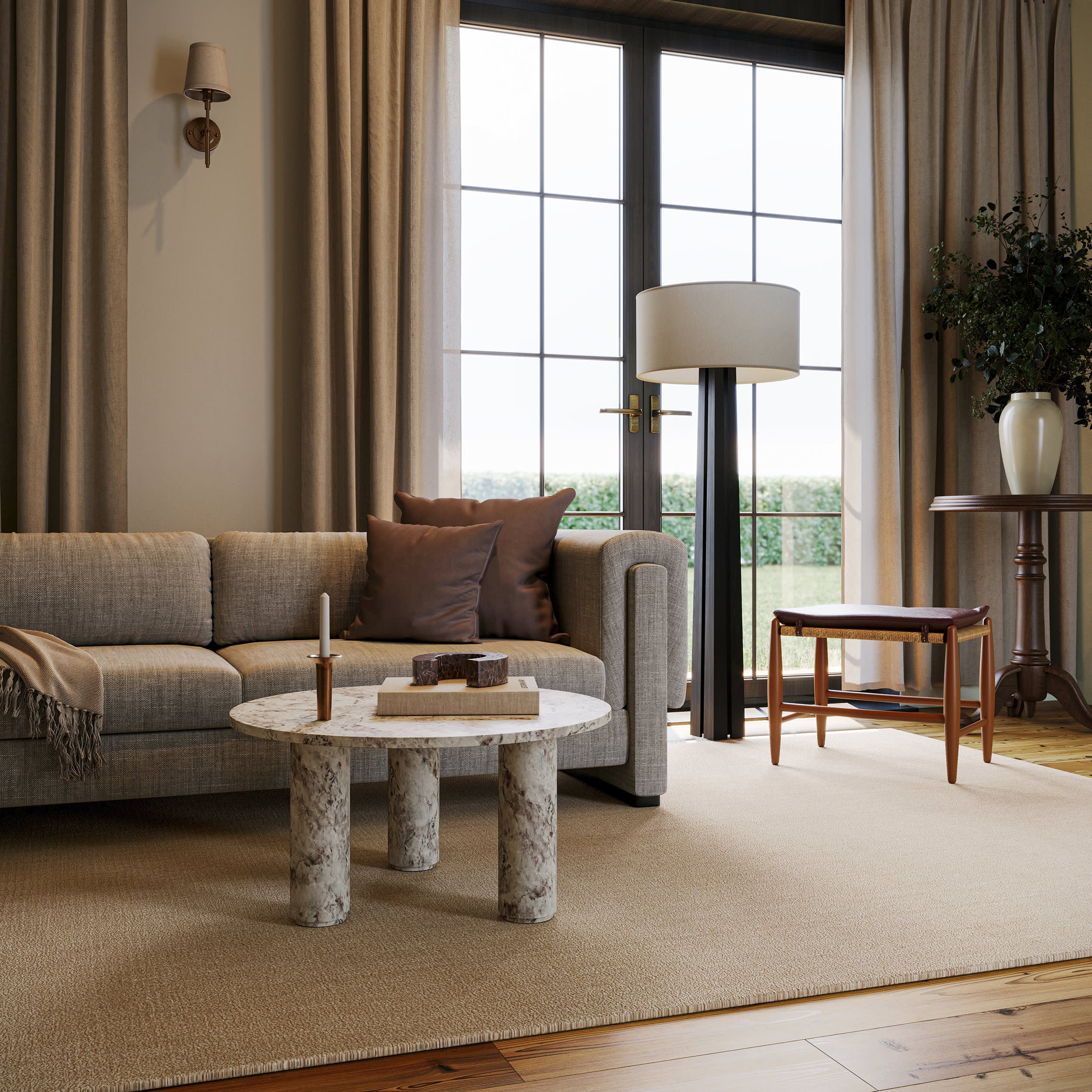 Crosby Solid Wool Rug by Nate Berkus | Beige - Image 2
