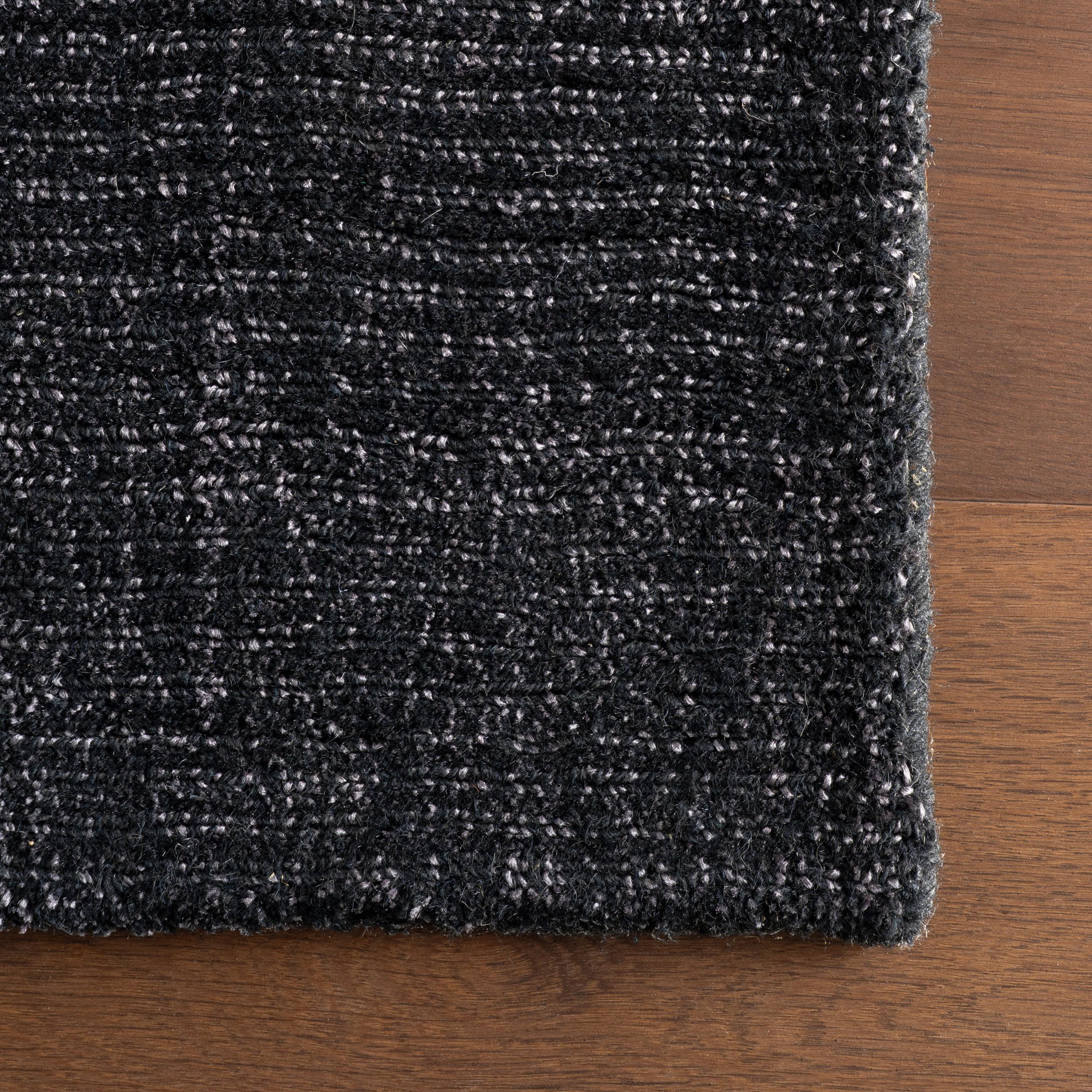 Crosby Solid Wool Rug by Nate Berkus | Black - Image 4