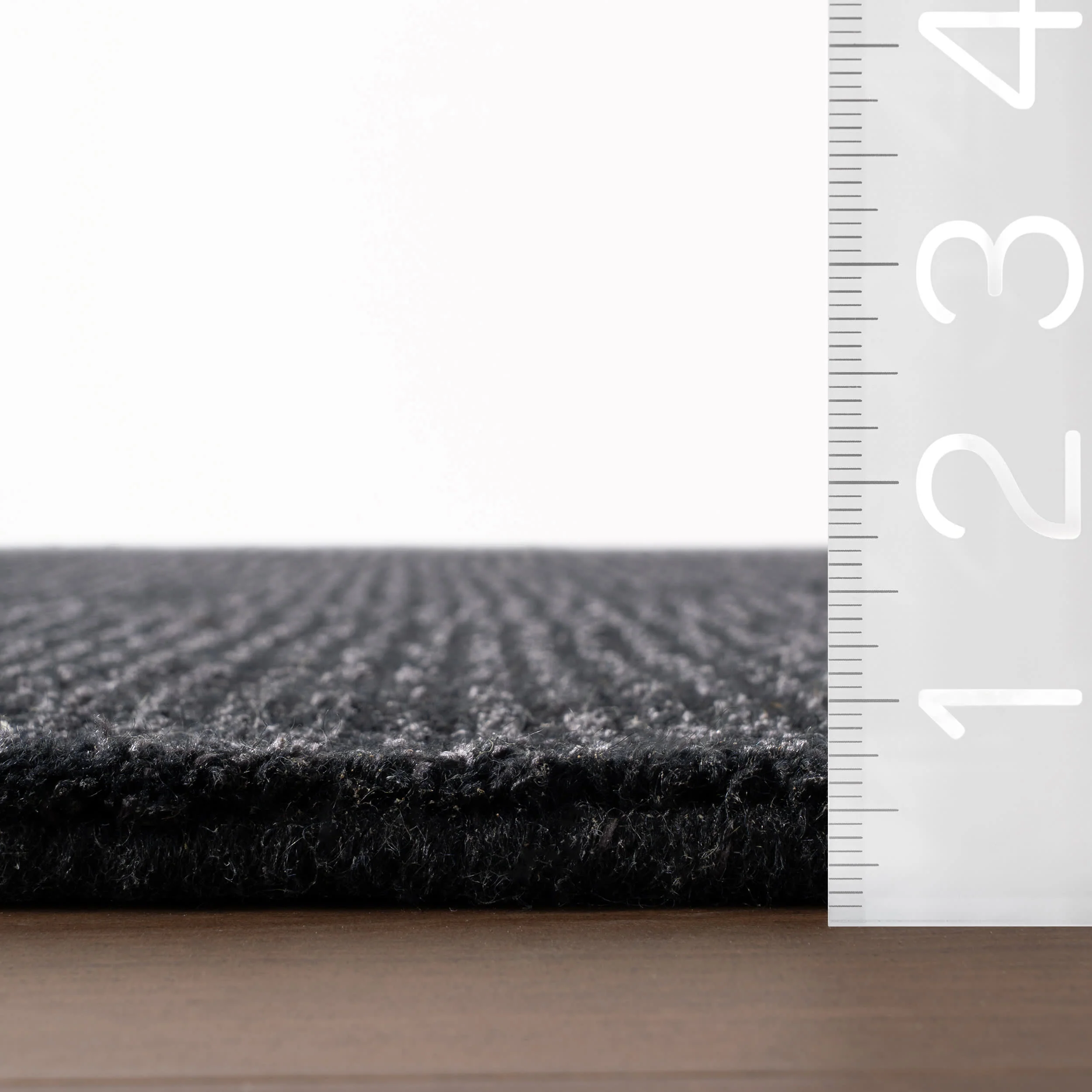 Crosby Solid Wool Rug by Nate Berkus | Black - Image 5