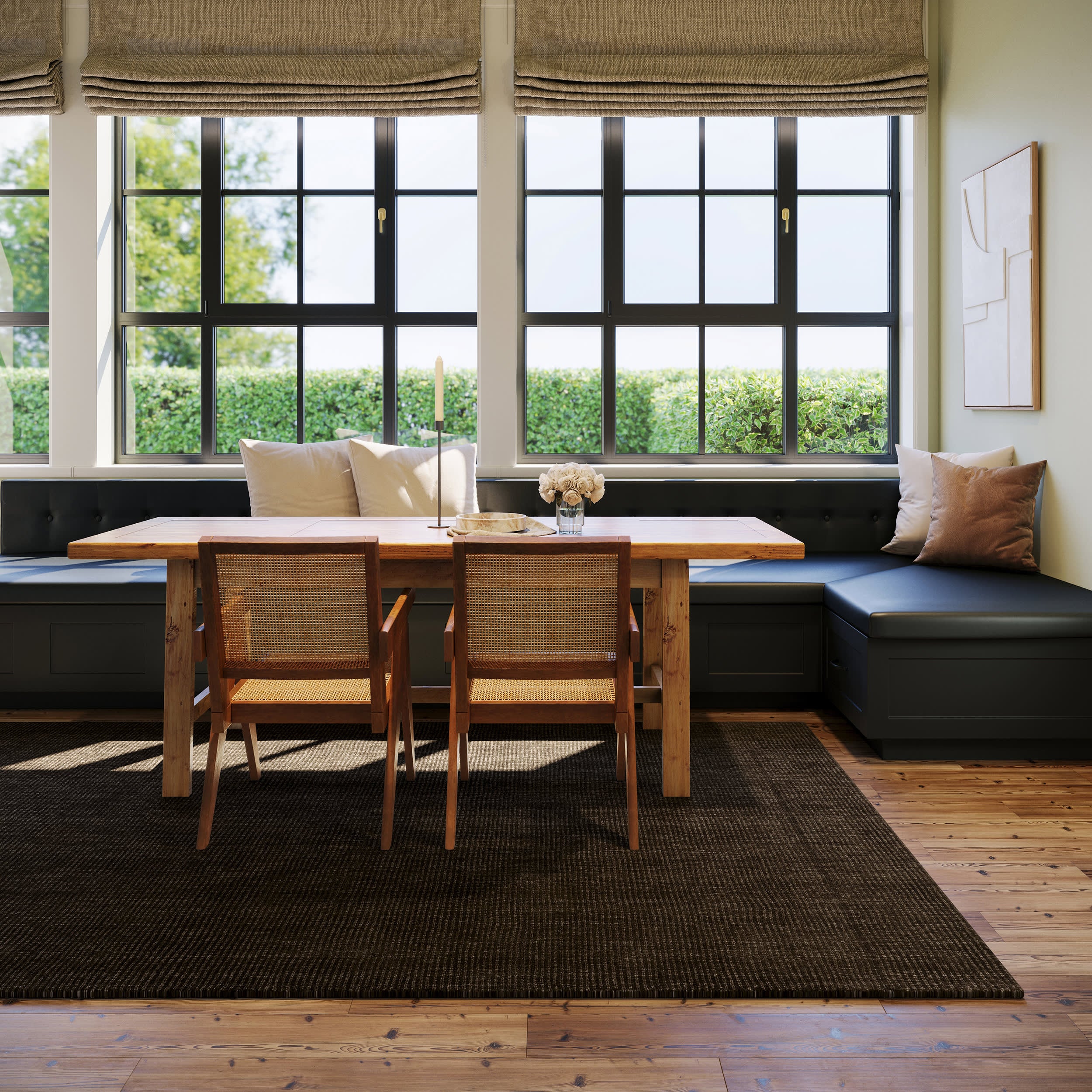 Crosby Solid Wool Rug by Nate Berkus | Brown - Image 2