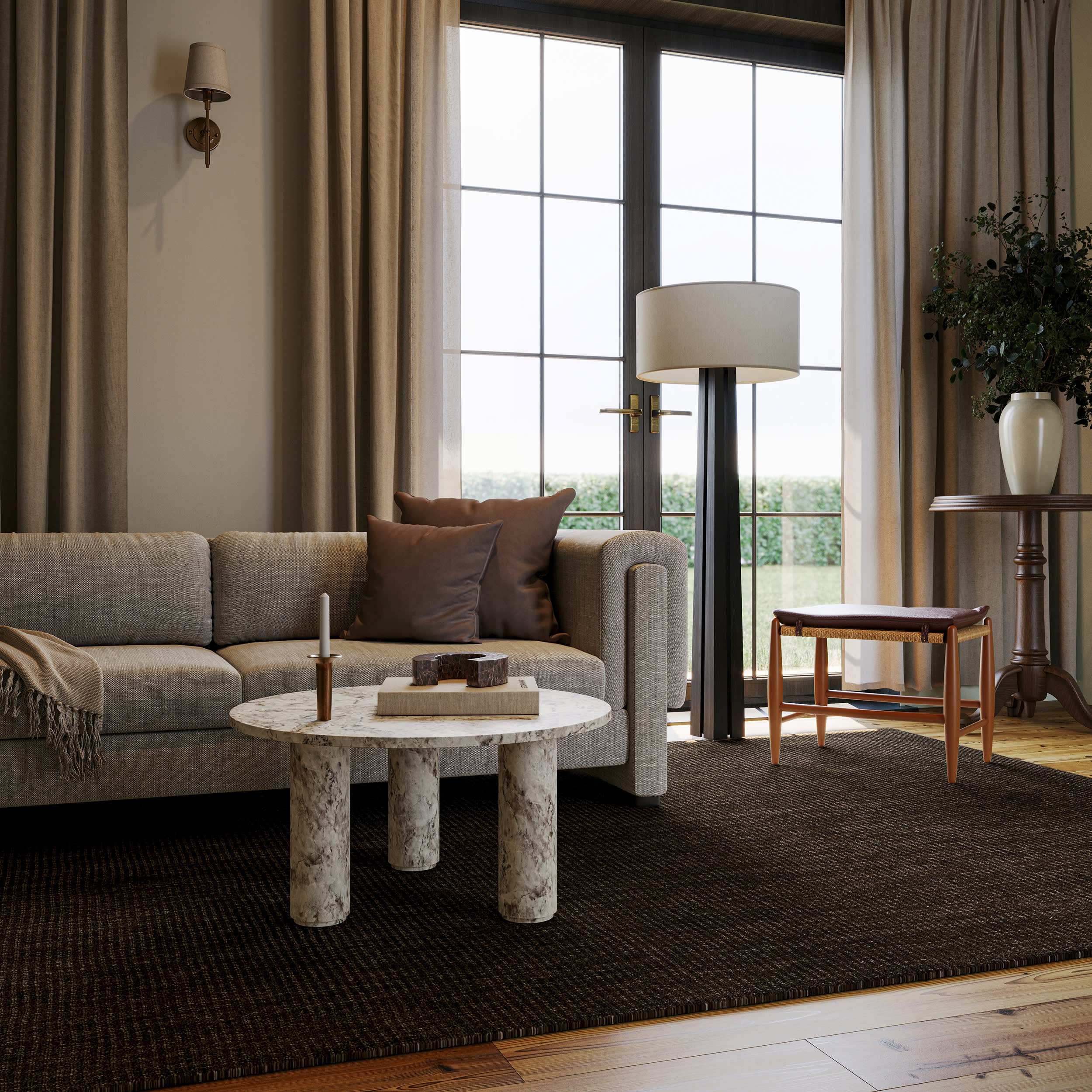 Crosby Solid Wool Rug by Nate Berkus | Brown - Image 7