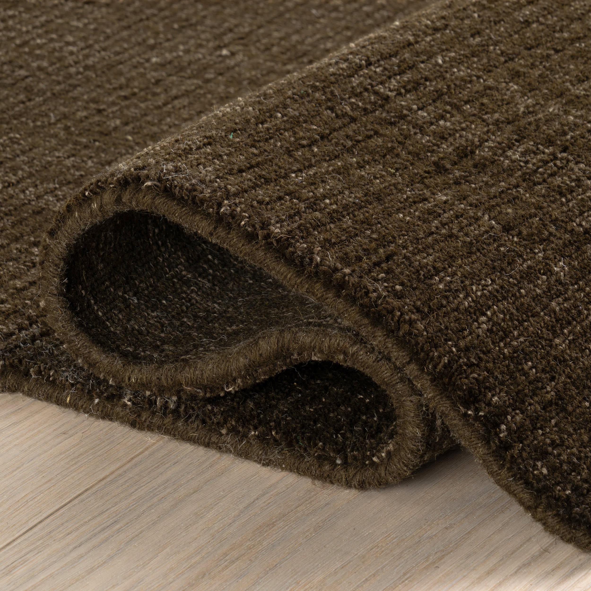 Crosby Solid Wool Rug by Nate Berkus | Brown - Image 8