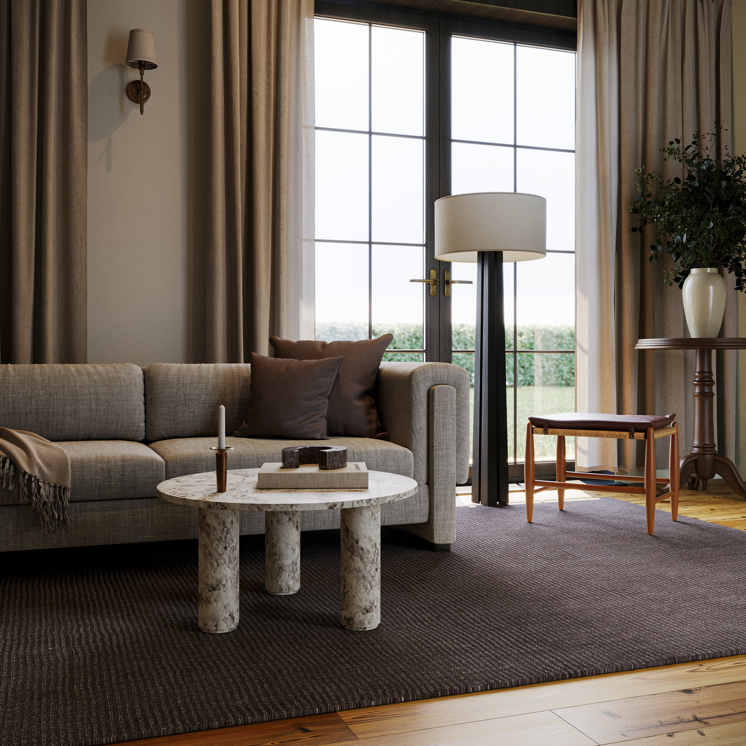 Crosby Solid Wool Rug by Nate Berkus | Taupe - Image 2