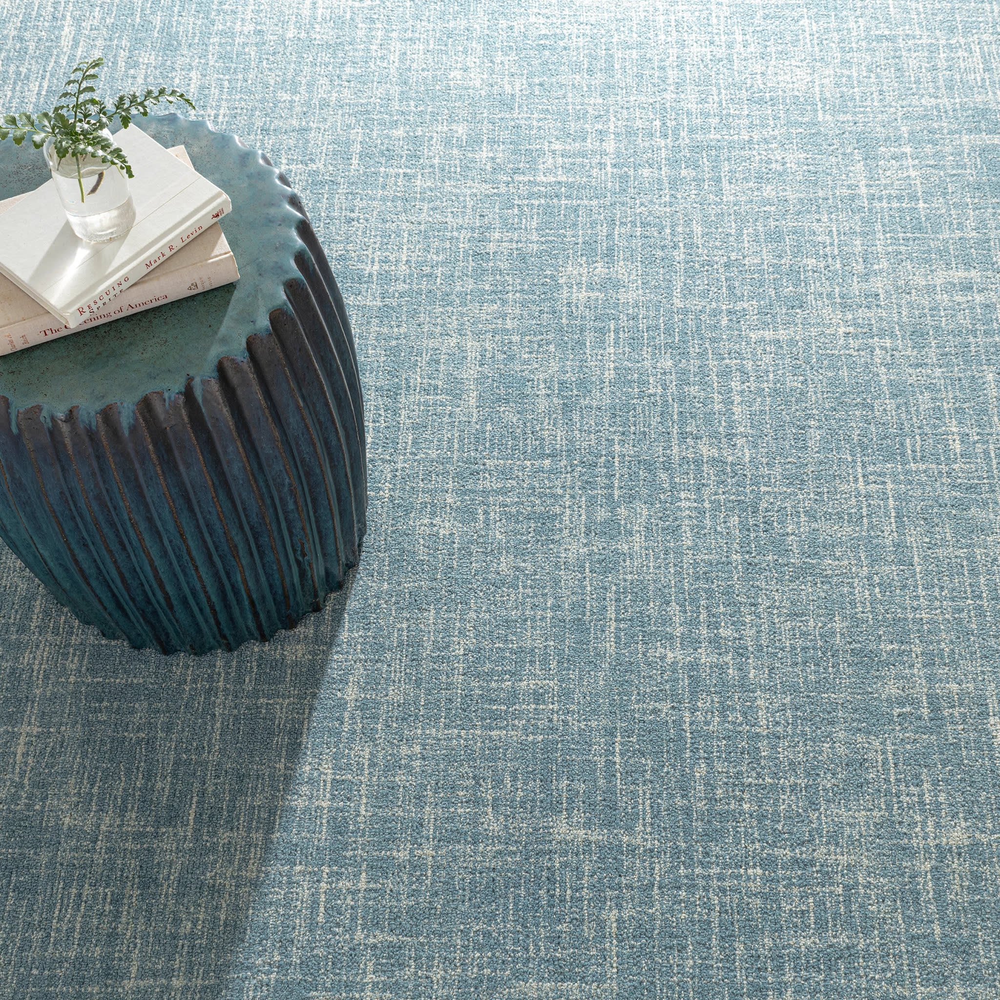 Crosshatch Hand Micro Hooked Wool Custom Rug | Aegean - Image 3