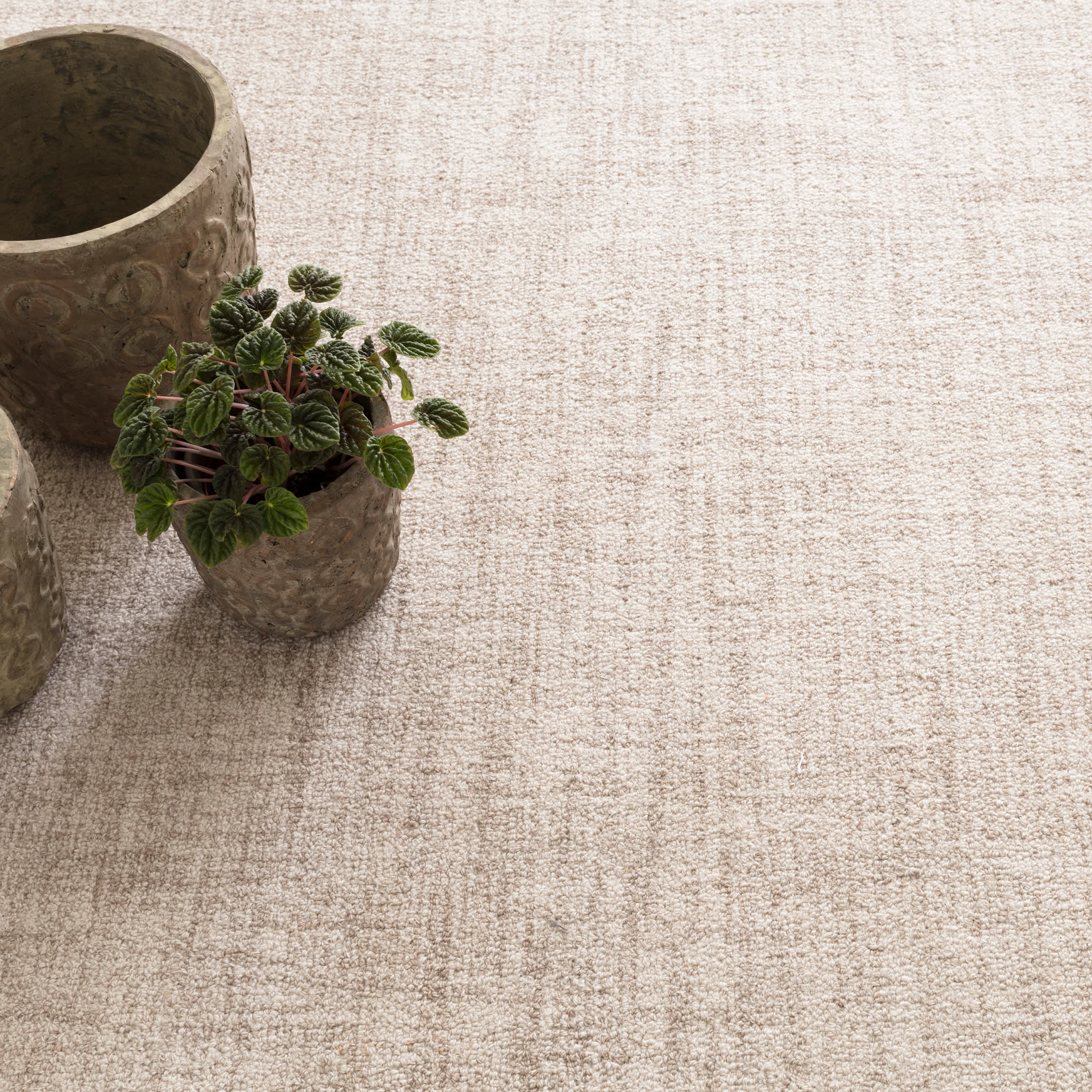 Crosshatch Hand Micro Hooked Wool Custom Rug | Ivory - Image 3