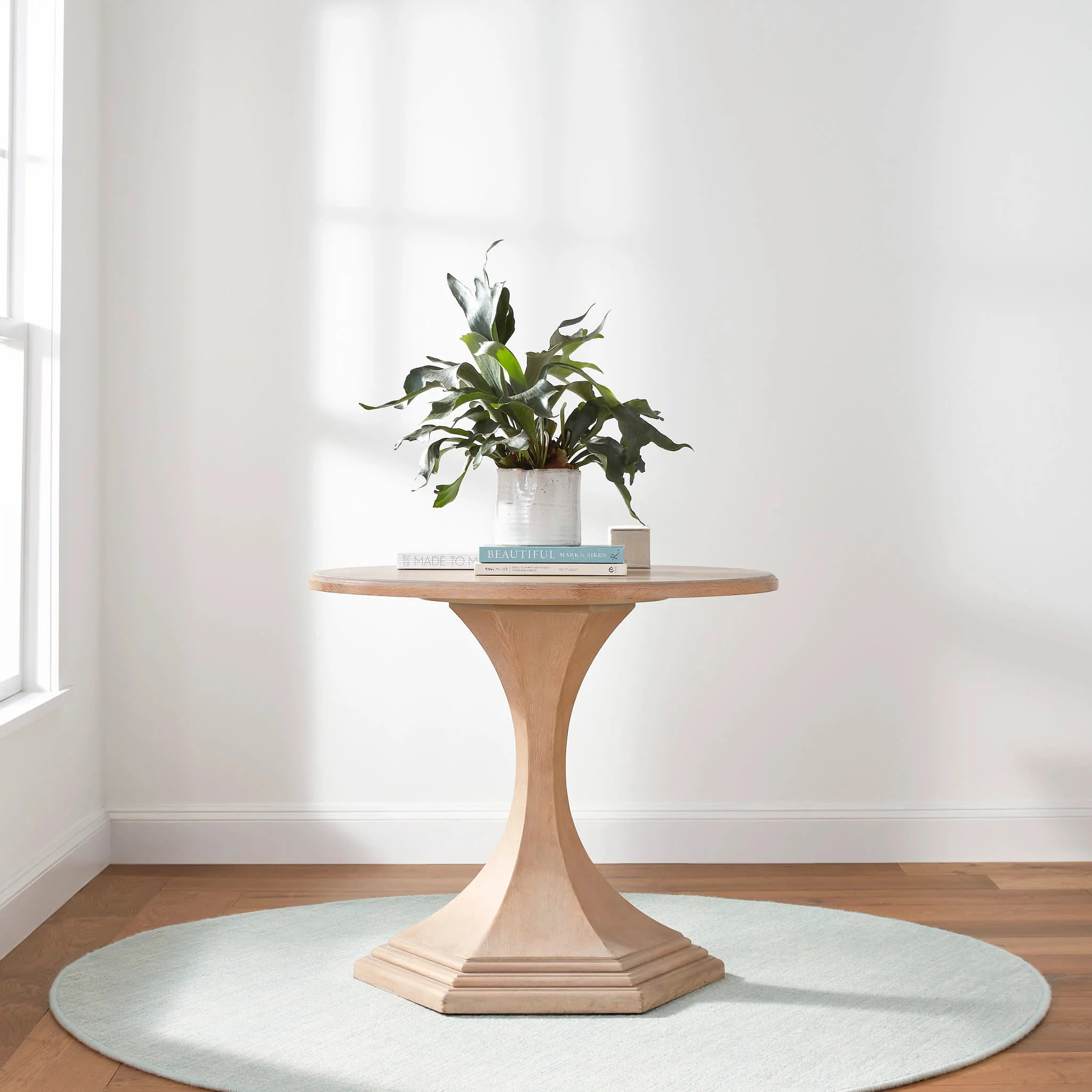 Crosshatch Hand Micro Hooked Wool Custom Rug | Sky - Image 2