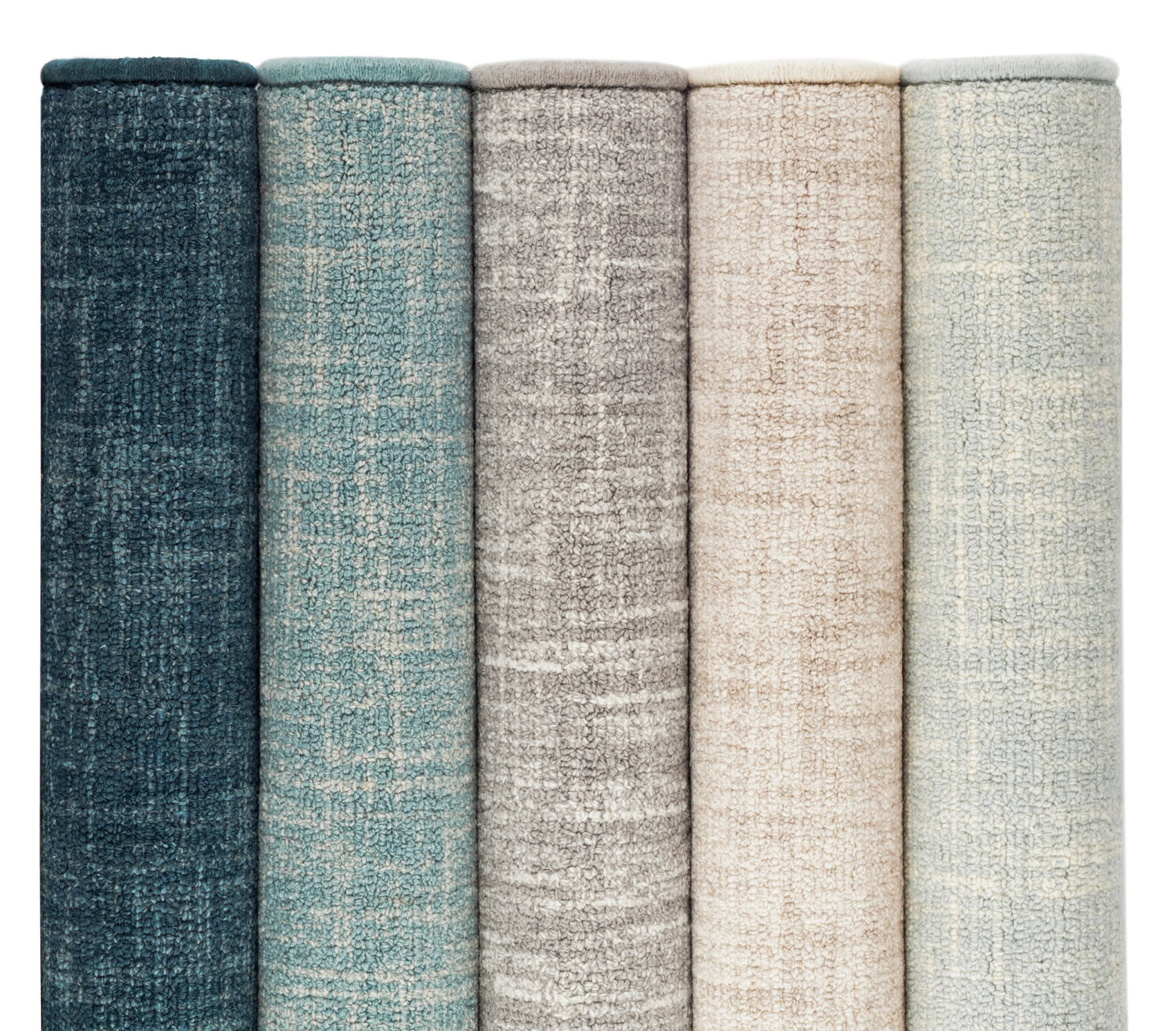 Crosshatch Hand Micro Hooked Wool Custom Rug | Sky - Image 6