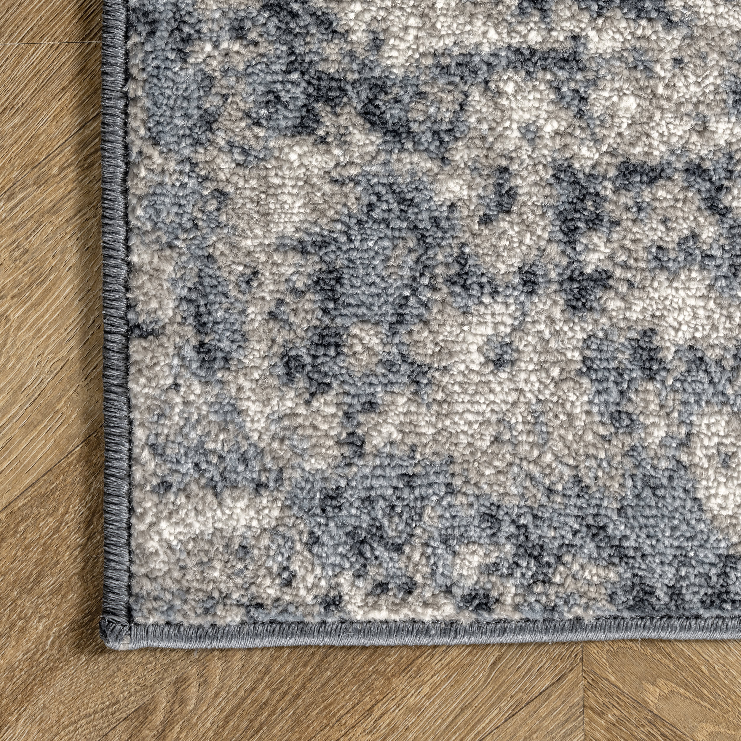 Crystal Abstract Vintage Rug | Blue - Image 3