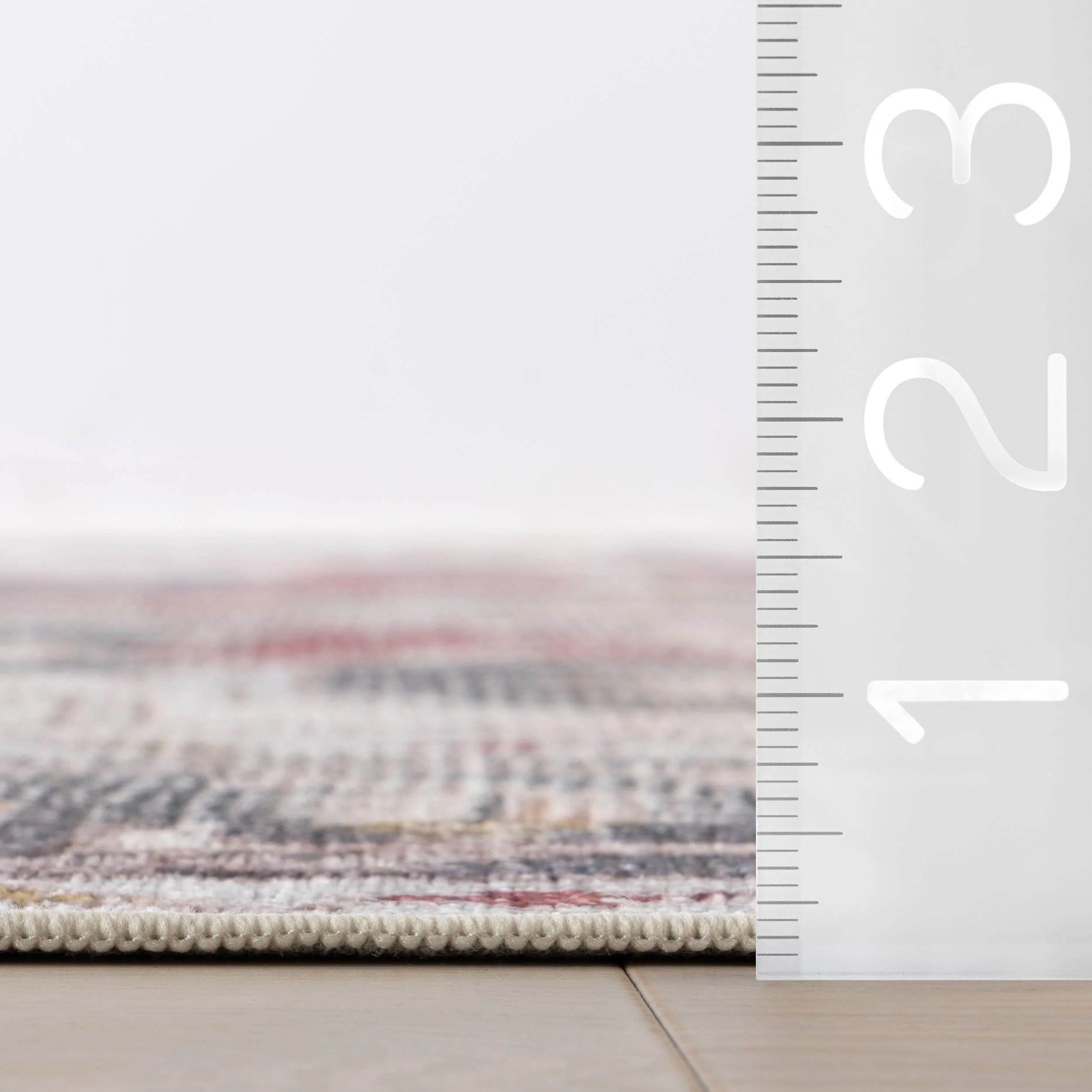Crystalline Medallion Spill Proof Washable Rug | Beige - Image 6