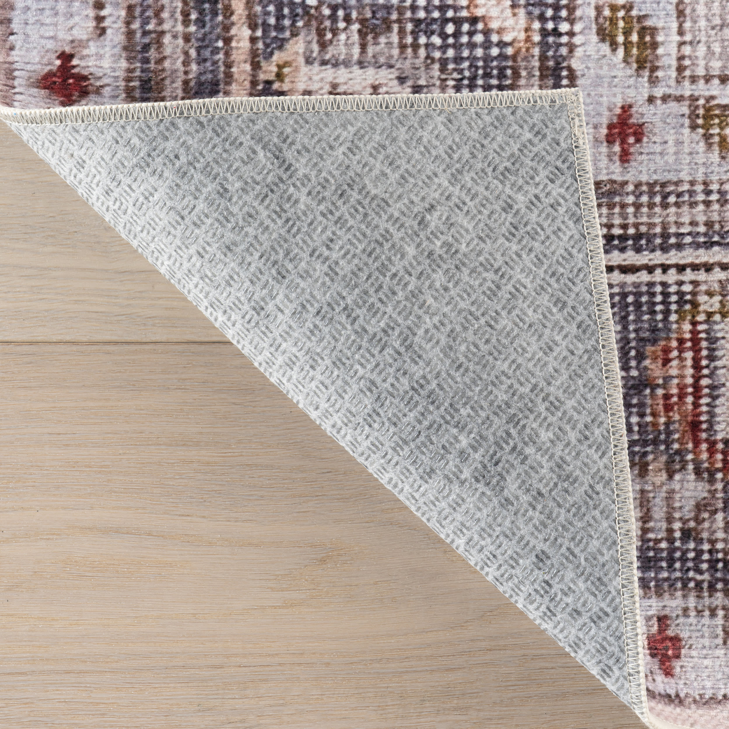 Crystalline Medallion Spill Proof Washable Rug | Beige - Image 7