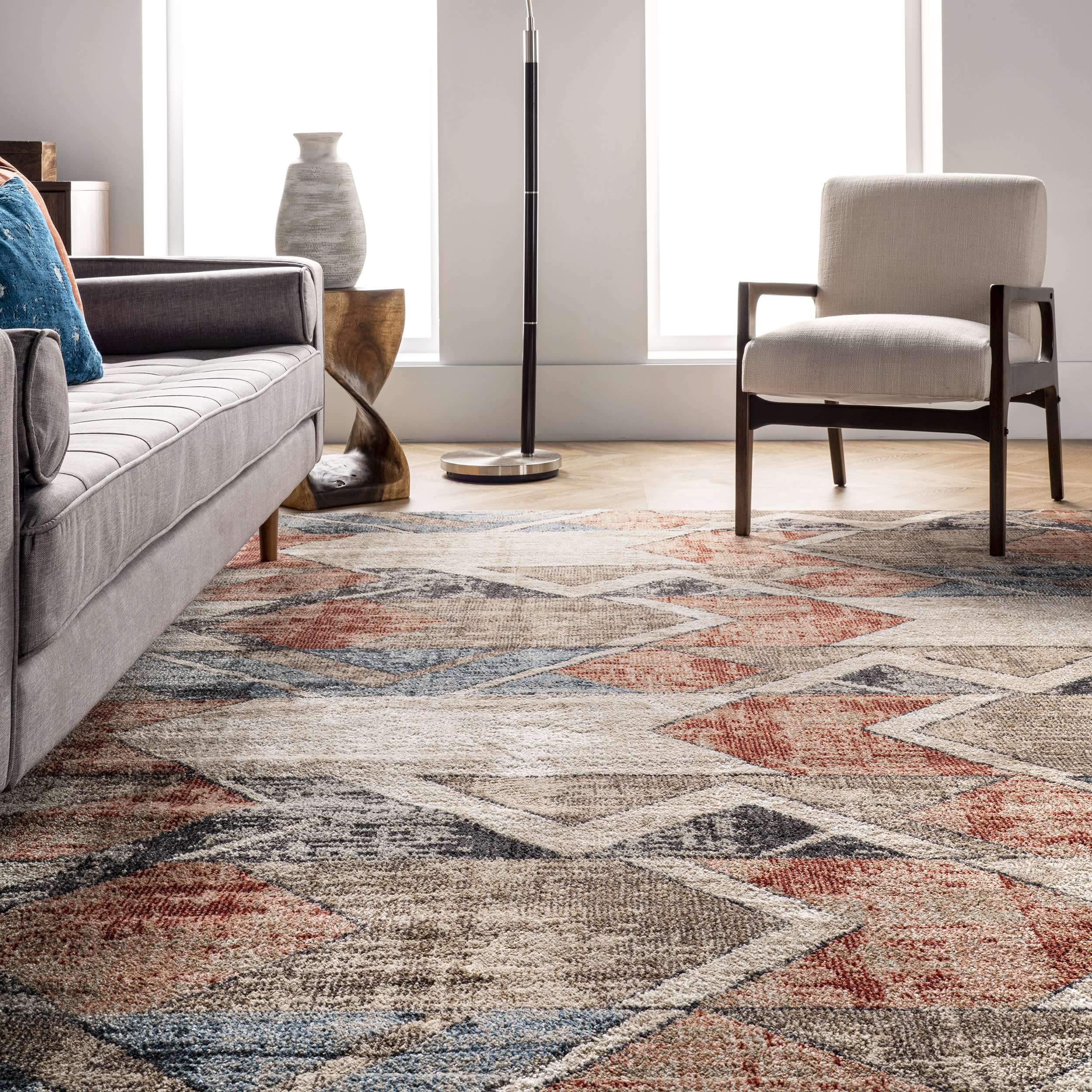 Cubist Stripes Rug | Ivory - Image 4