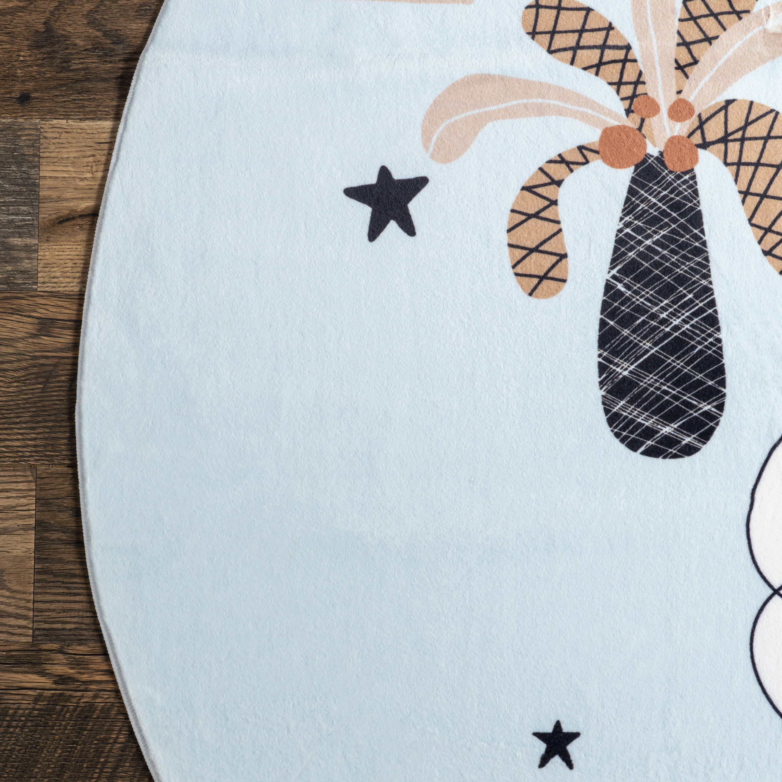 Dael Dreaming Lion Kids Washable Rug | Baby Blue - Image 3