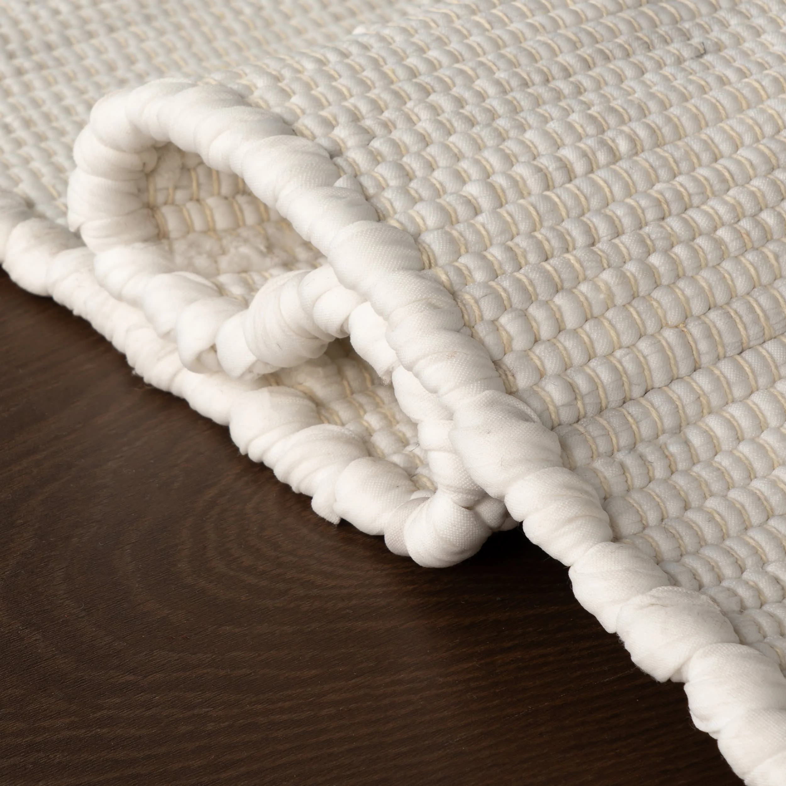 Dahara Denim Bohemian Abstract Rug | White - Image 2
