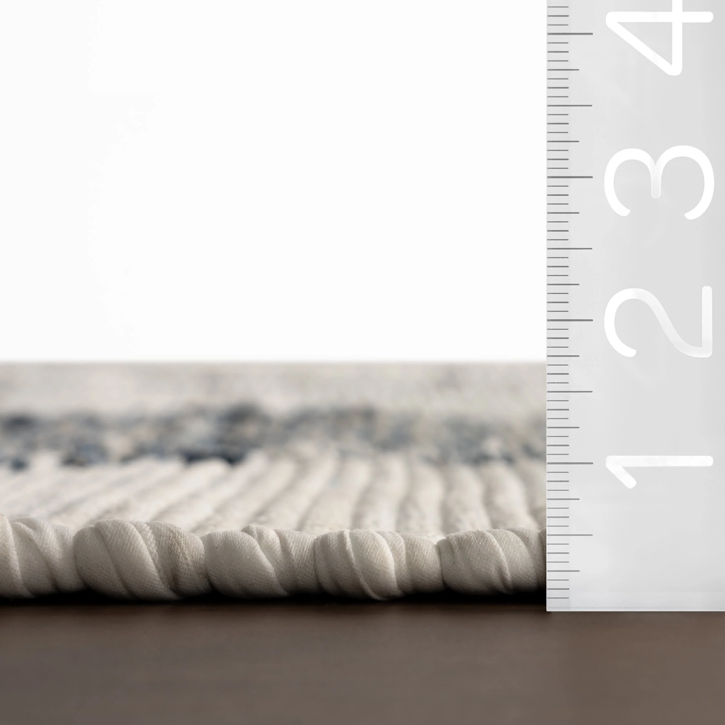 Dahara Denim Bohemian Abstract Rug | White - Image 4