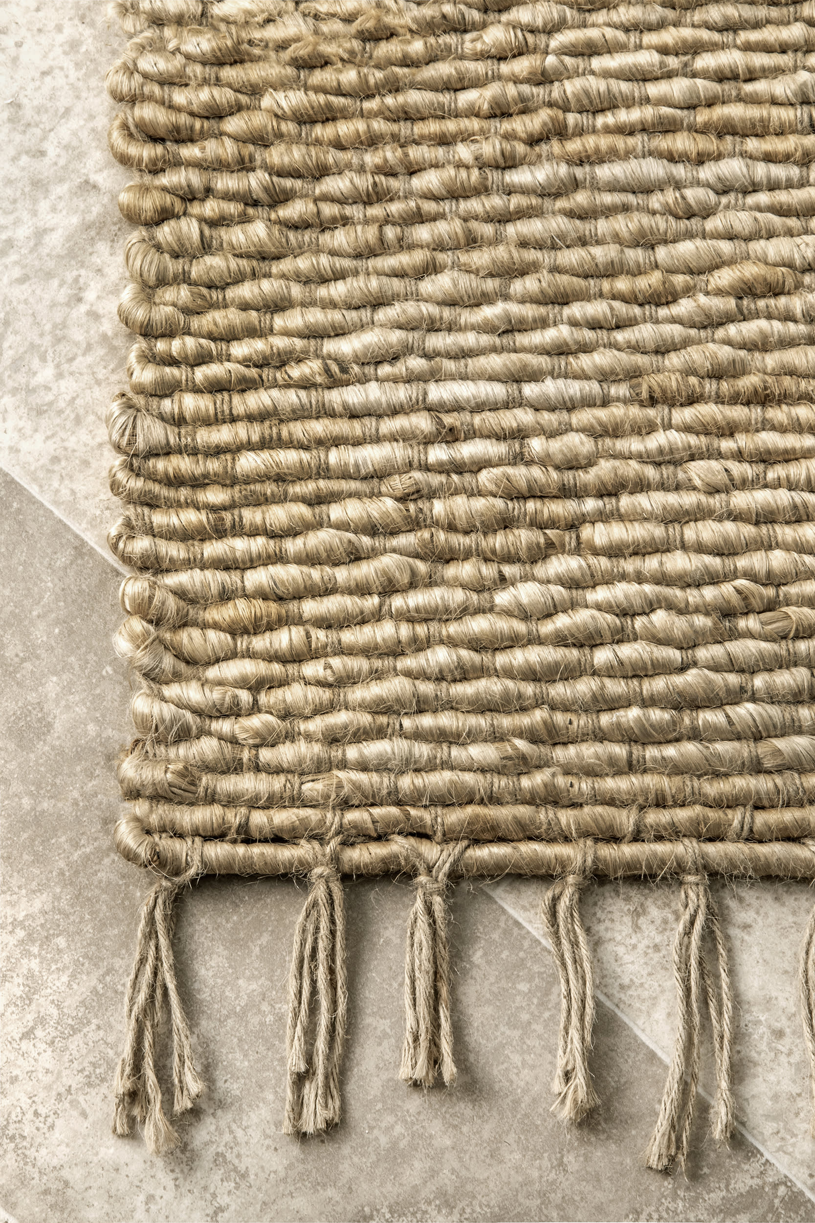 Dahlia Handspun Jute with Tassels Rug | Natural - Image 3