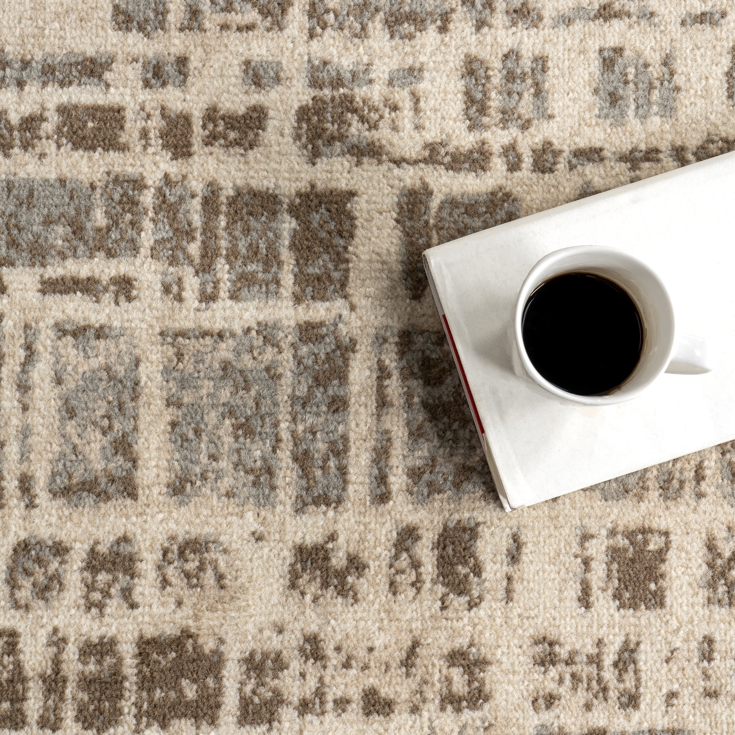 Dahlia Modern Abstract Area Rug | Beige - Image 8