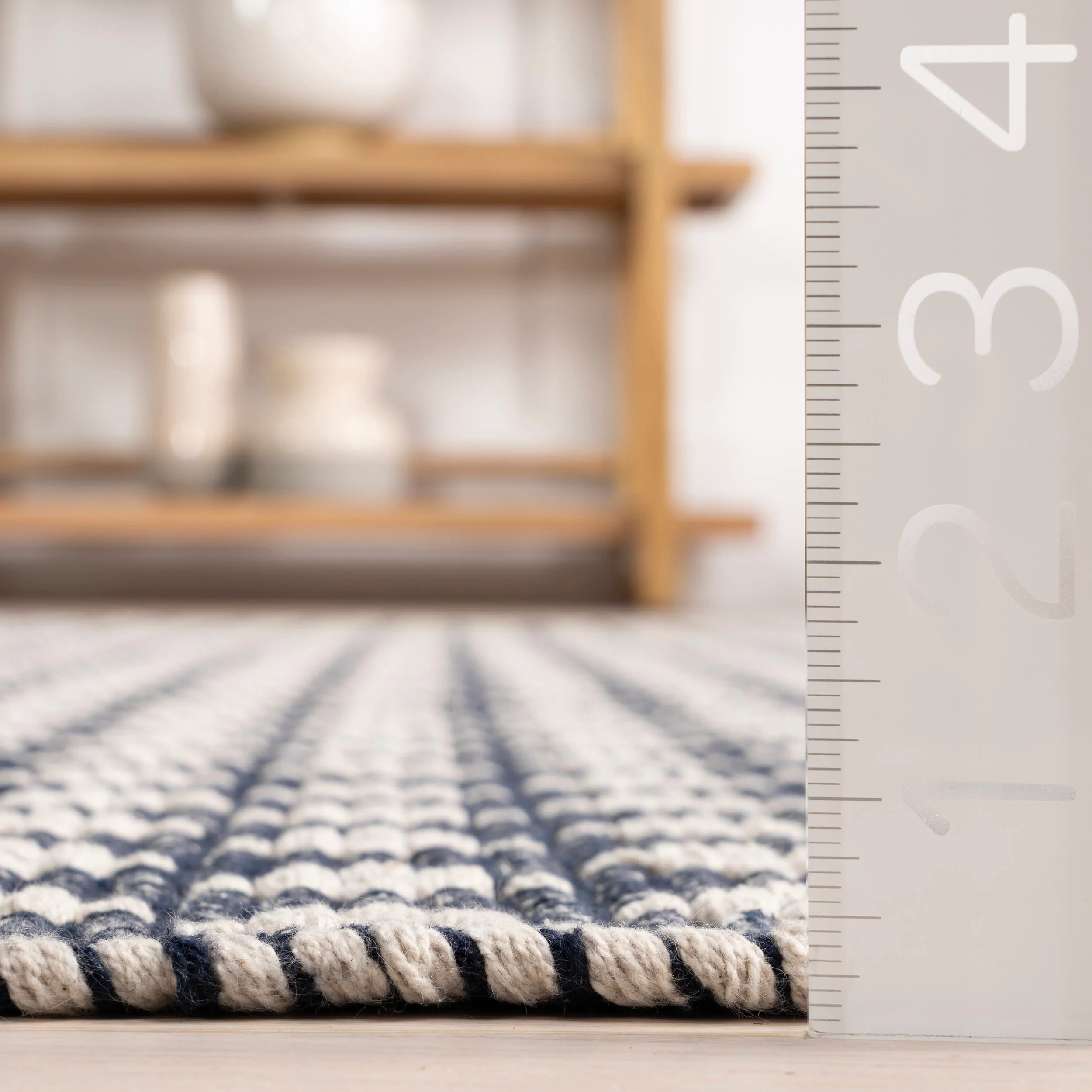 Dainty Diamond Handwoven Cotton Rug | Grey - Image 5