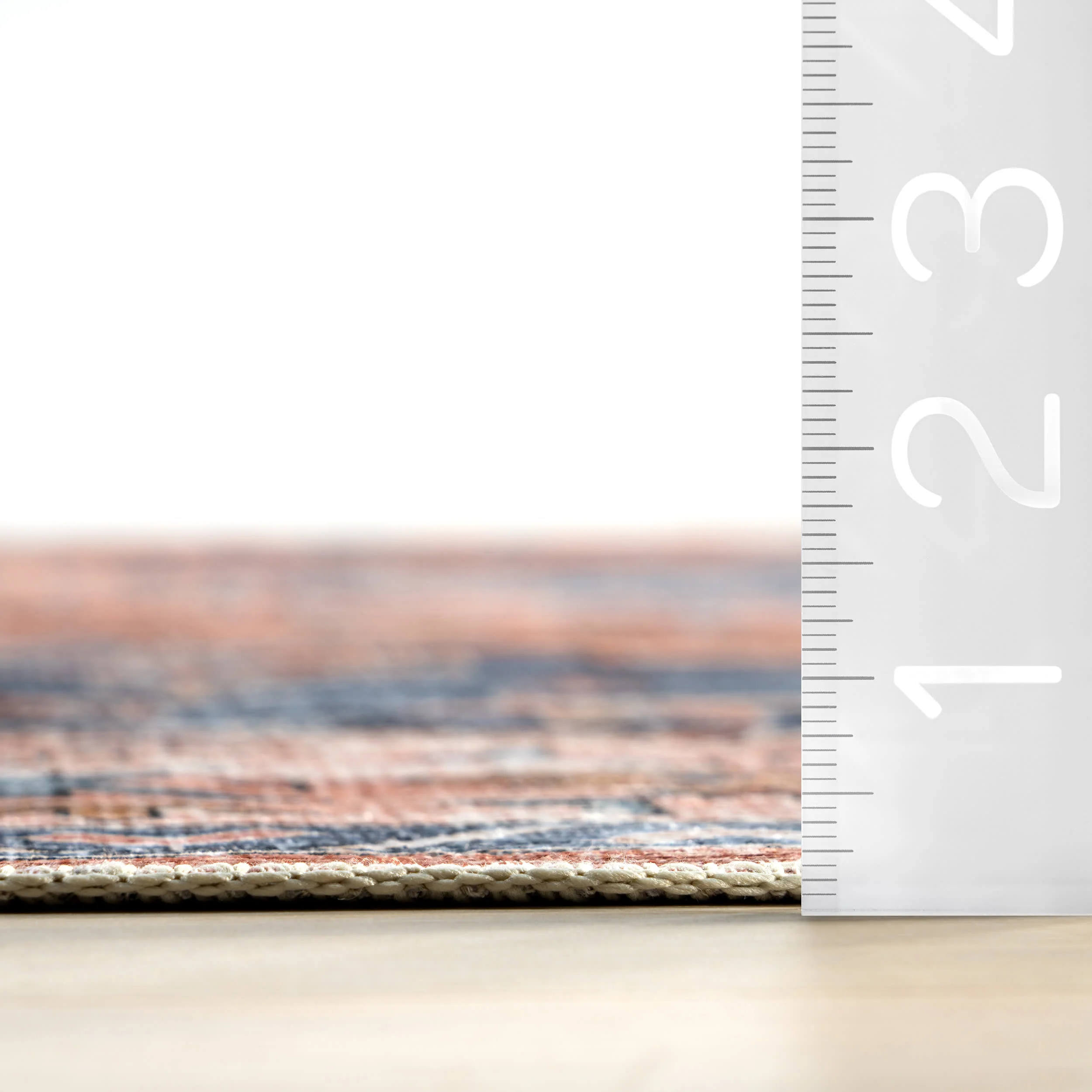 Daisy Spill Proof Washable Persian Rug | Brick - Image 6